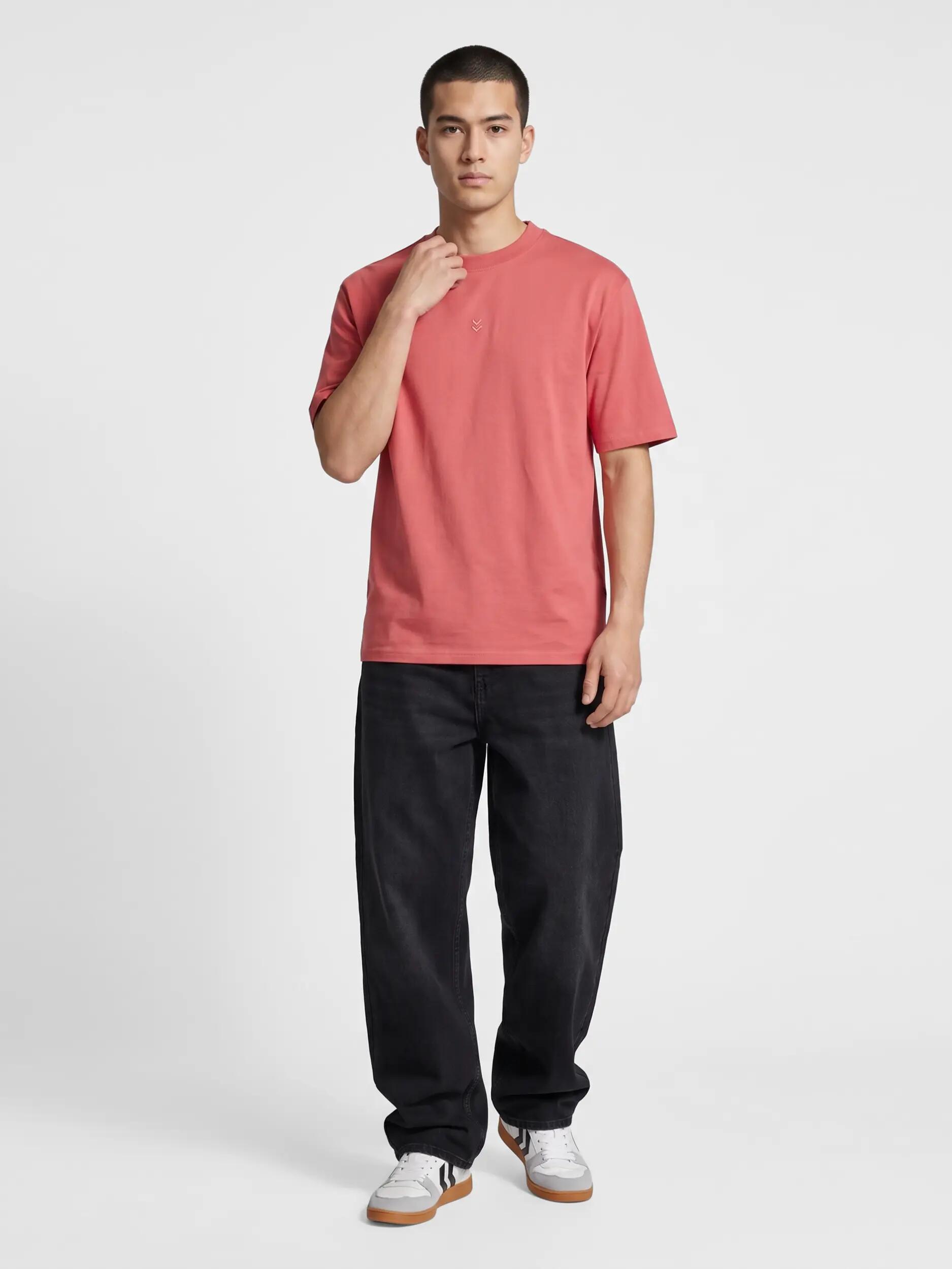 hummel Premium T-shirt korte mouw in biologisch katoen, ruimvallend – MINERAL 4/5