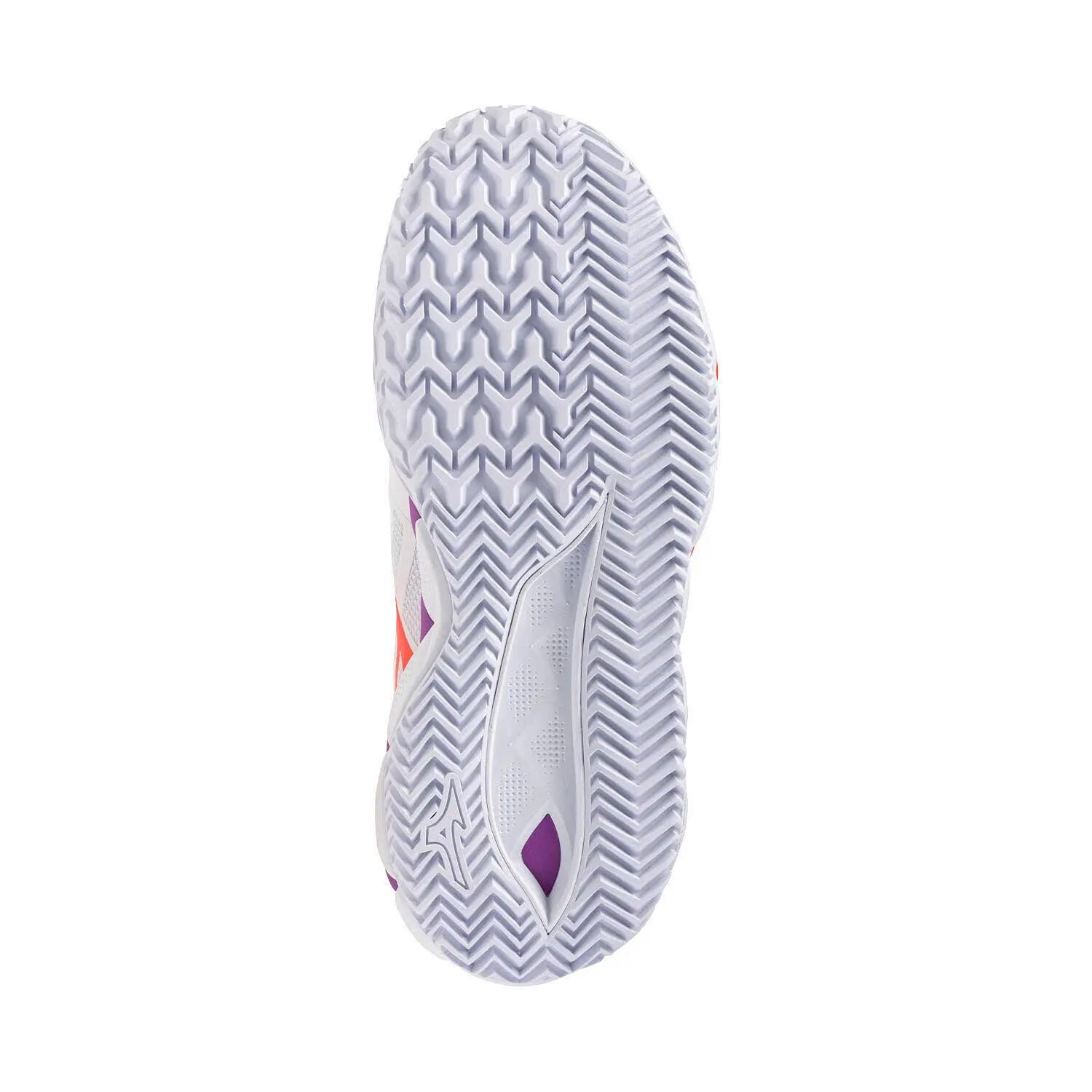 Mizuno Wave Enforce Tour 2 Clay Court White Orange Women 61gc2604 5/5