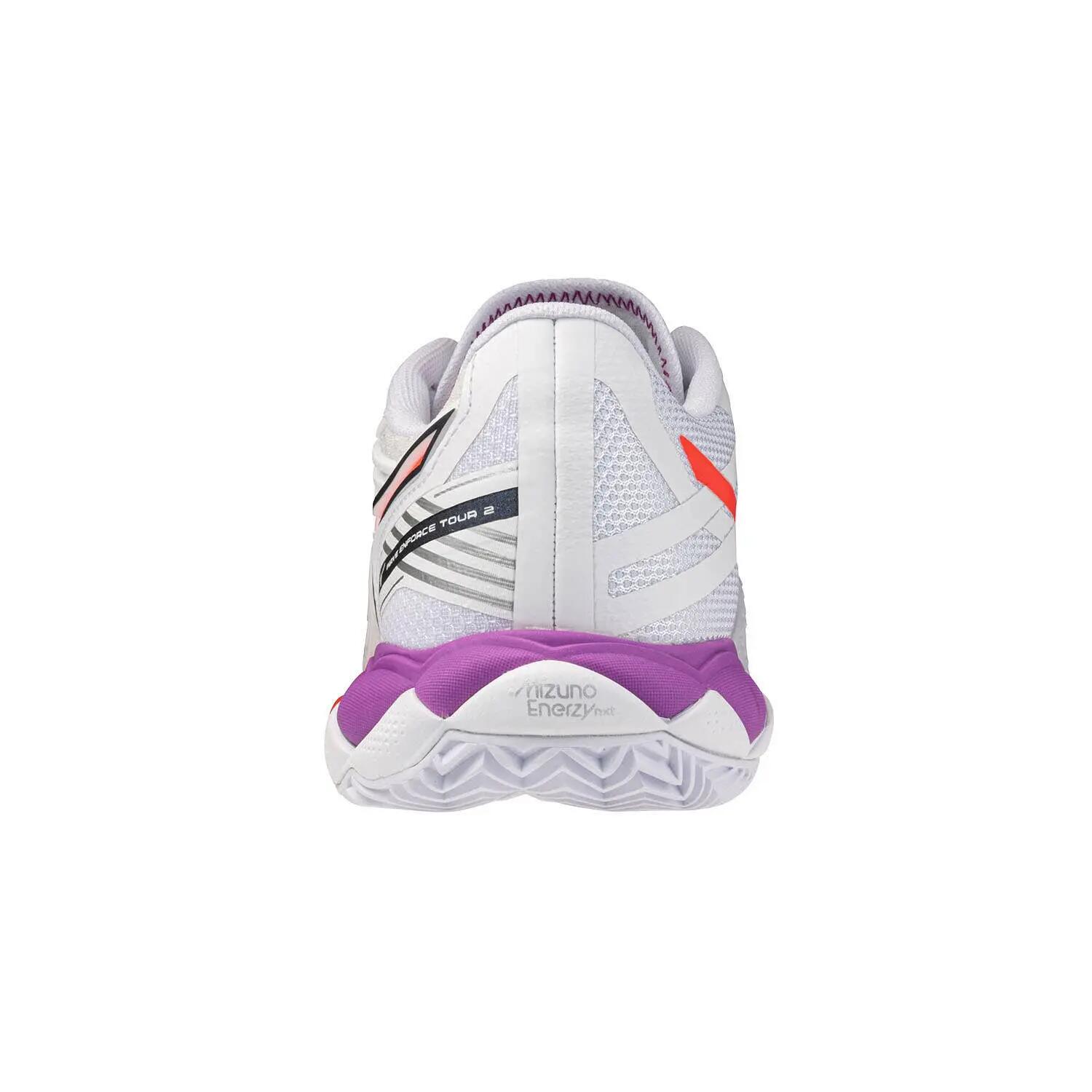 Mizuno Wave Enforce Tour 2 Clay Court White Orange Women 61gc2604 3/5