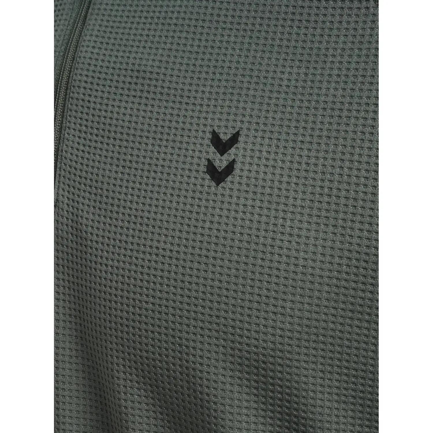 hummel Half Zip Midlayer en polyester stretch pour homme – CASTOR GRAY 4/5