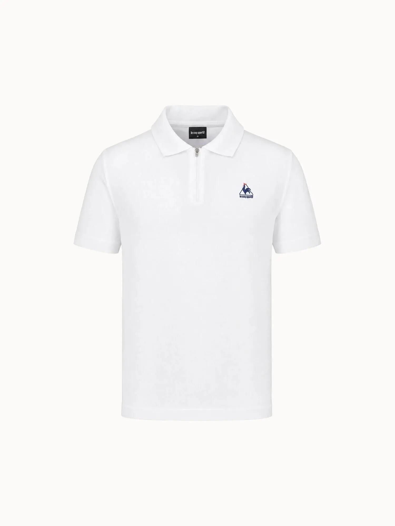 Polo demi-zippé en jersey de coton épais TRICOLORES 2/5