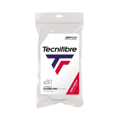Bag of 30 white tecnifibre player pro overgrips