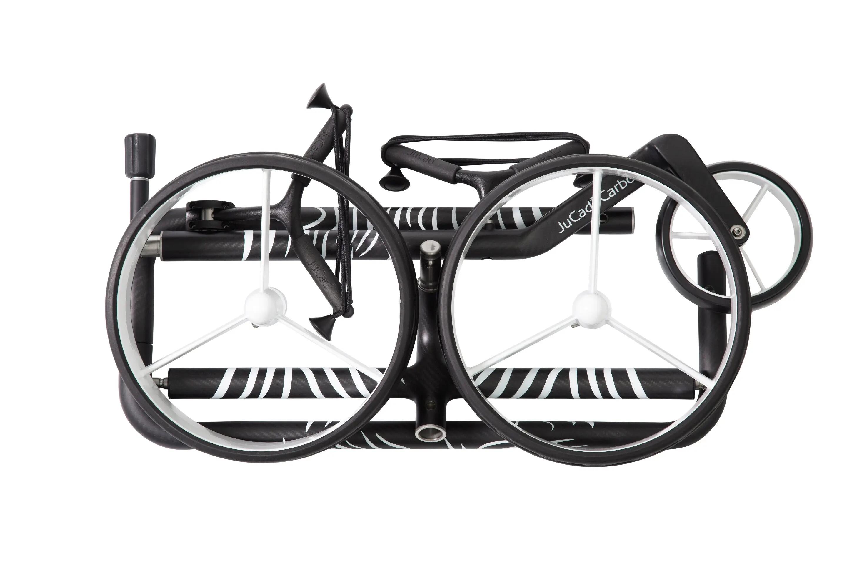 Carrello da golf manuale a 3 ruote JuCad Carbon Zèbre 3K 3/6