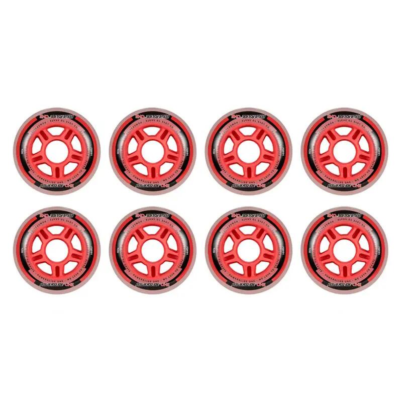 Koła do rolek Powerslide One 76mm/82a z łożyskami abec 5 - 8 sztuk 1/3