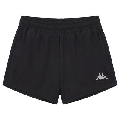 Pantaloncini sportivi da donna in poliestere verde da running