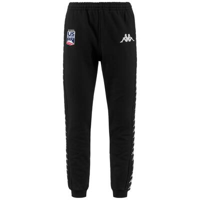 Pantaloni tuta da uomo in cotone nero da sci