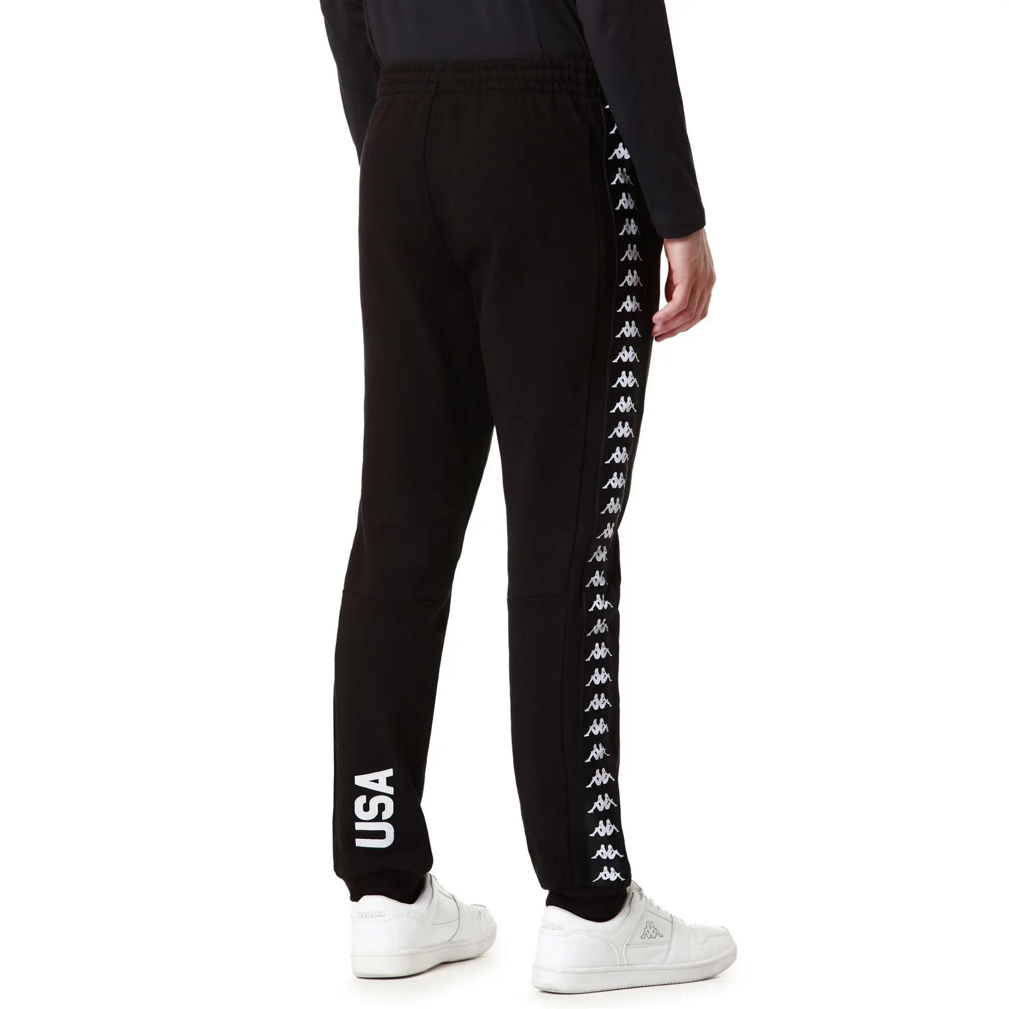 Pantaloni tuta da uomo in cotone nero da sci 6/7