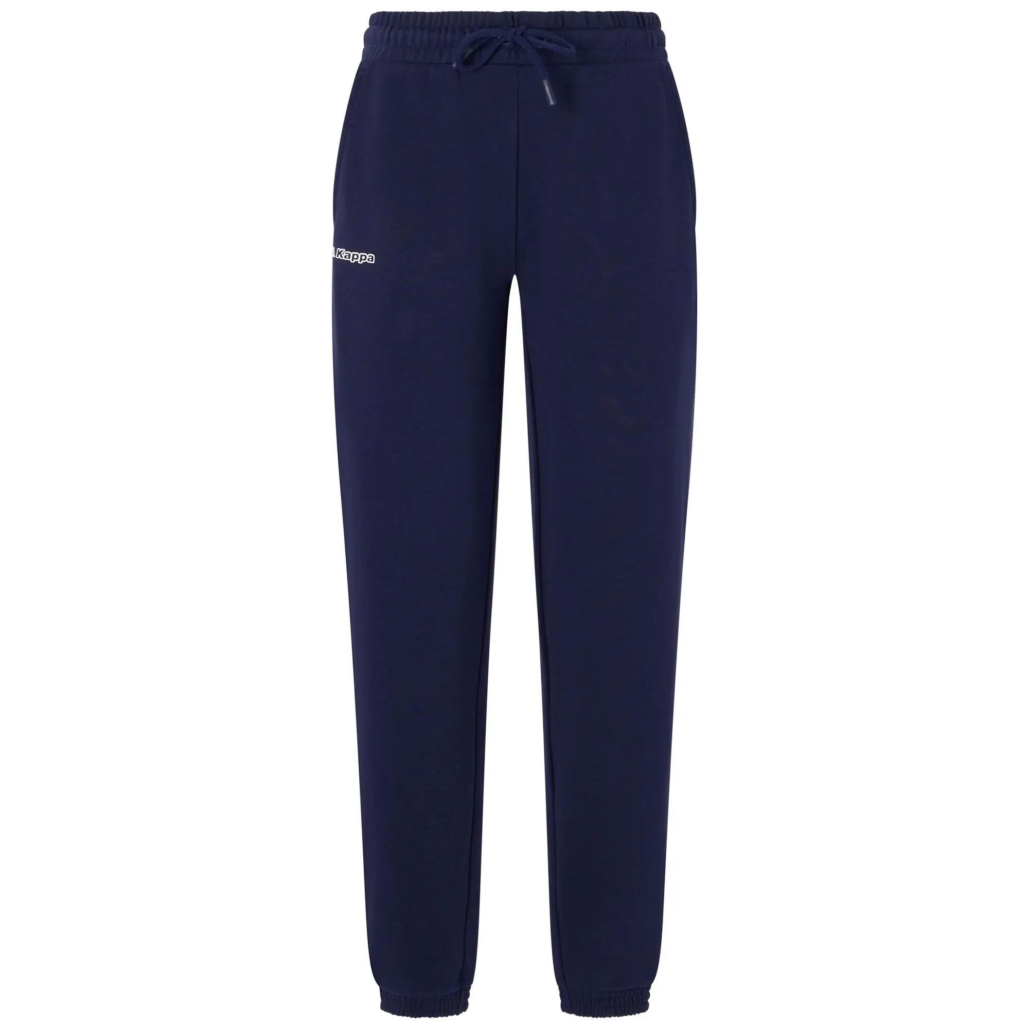 Pantaloni tuta da donna in cotone blu da sportivo 2/7