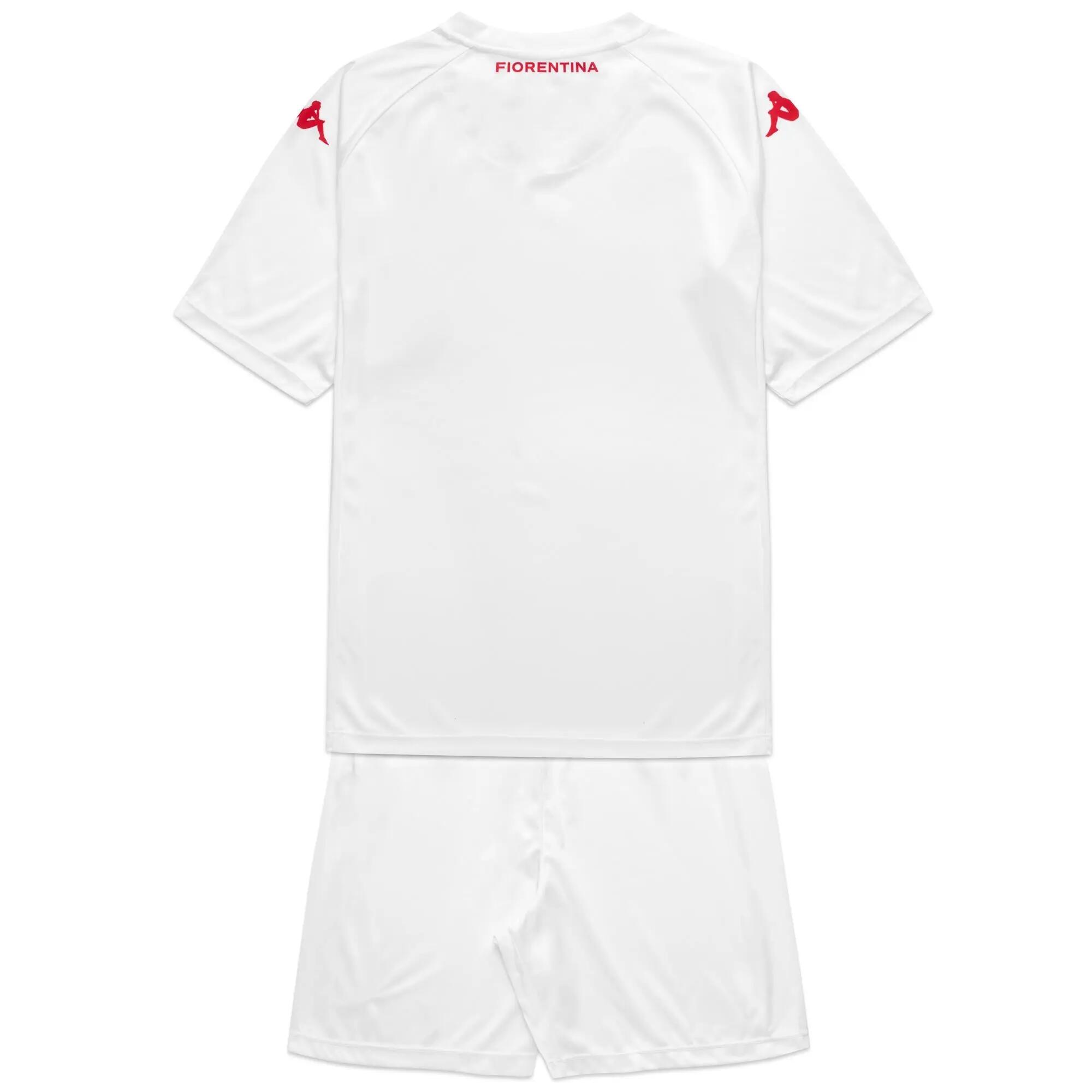 Completo T-Shirt Pantaloncino ACF Fiorentina da Bambino in Poliestere Bianco 2/6
