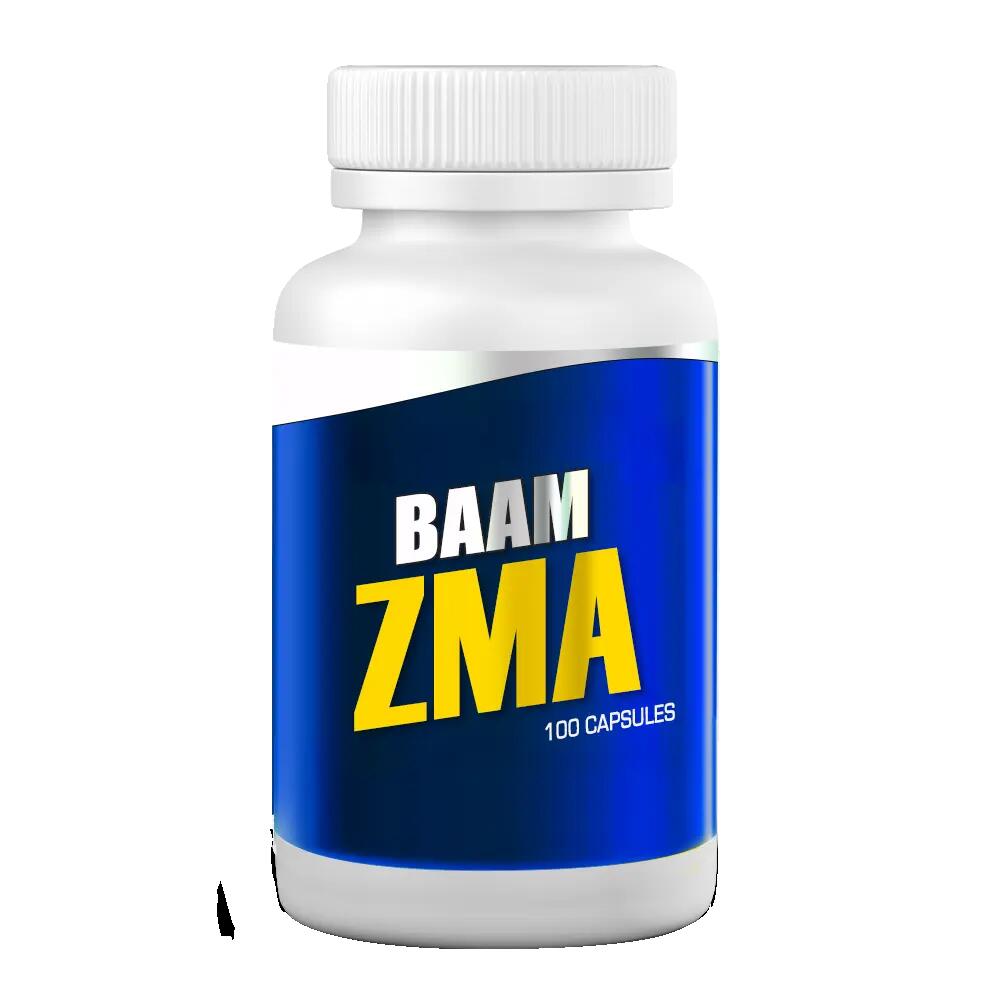 BAAM ZMA (100 CAPSULES) ZINC 30MG. MAGNESIUM 450 MG. B6 6 MG.