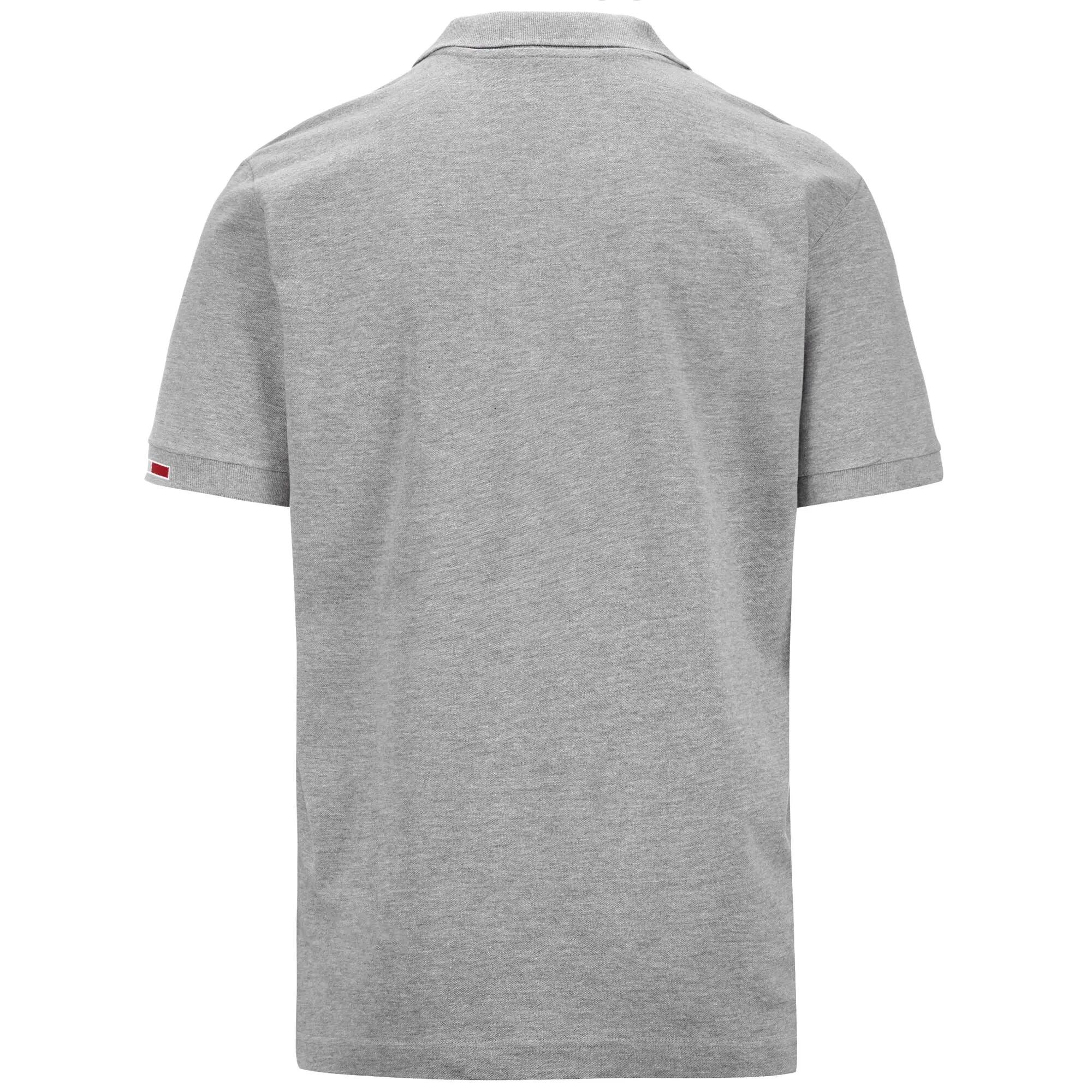 Polo da uomo in cotone grigio da sportivo 3/5