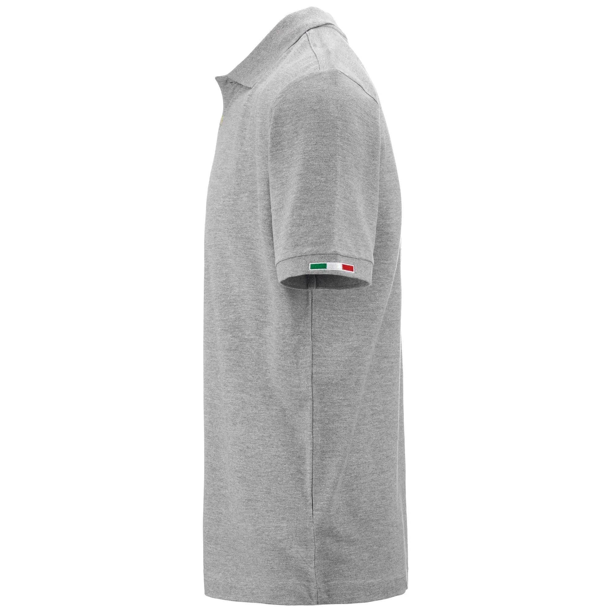 Polo da uomo in cotone grigio da sportivo 2/5