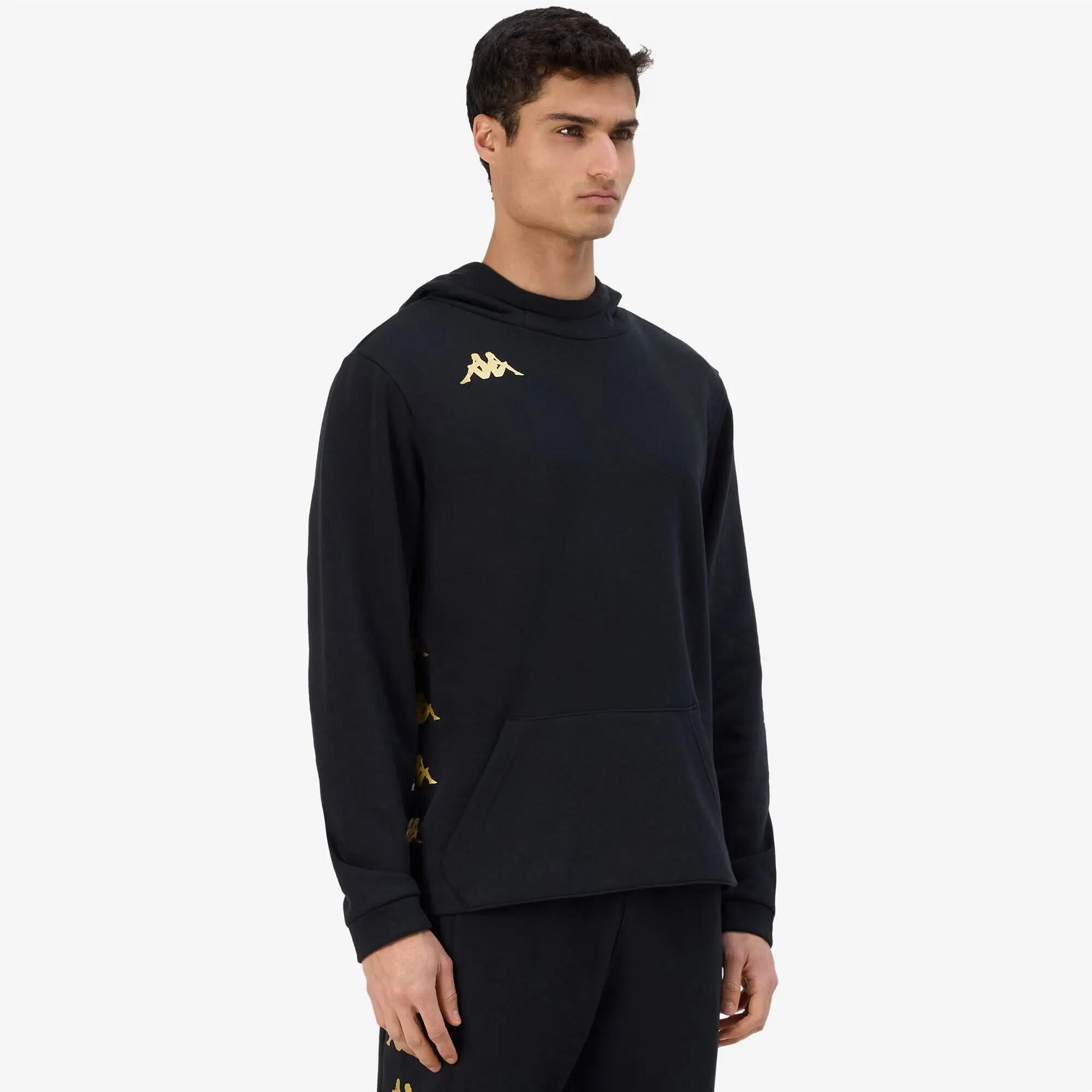 Felpa da bambino in cotone nero da calcio 6/7