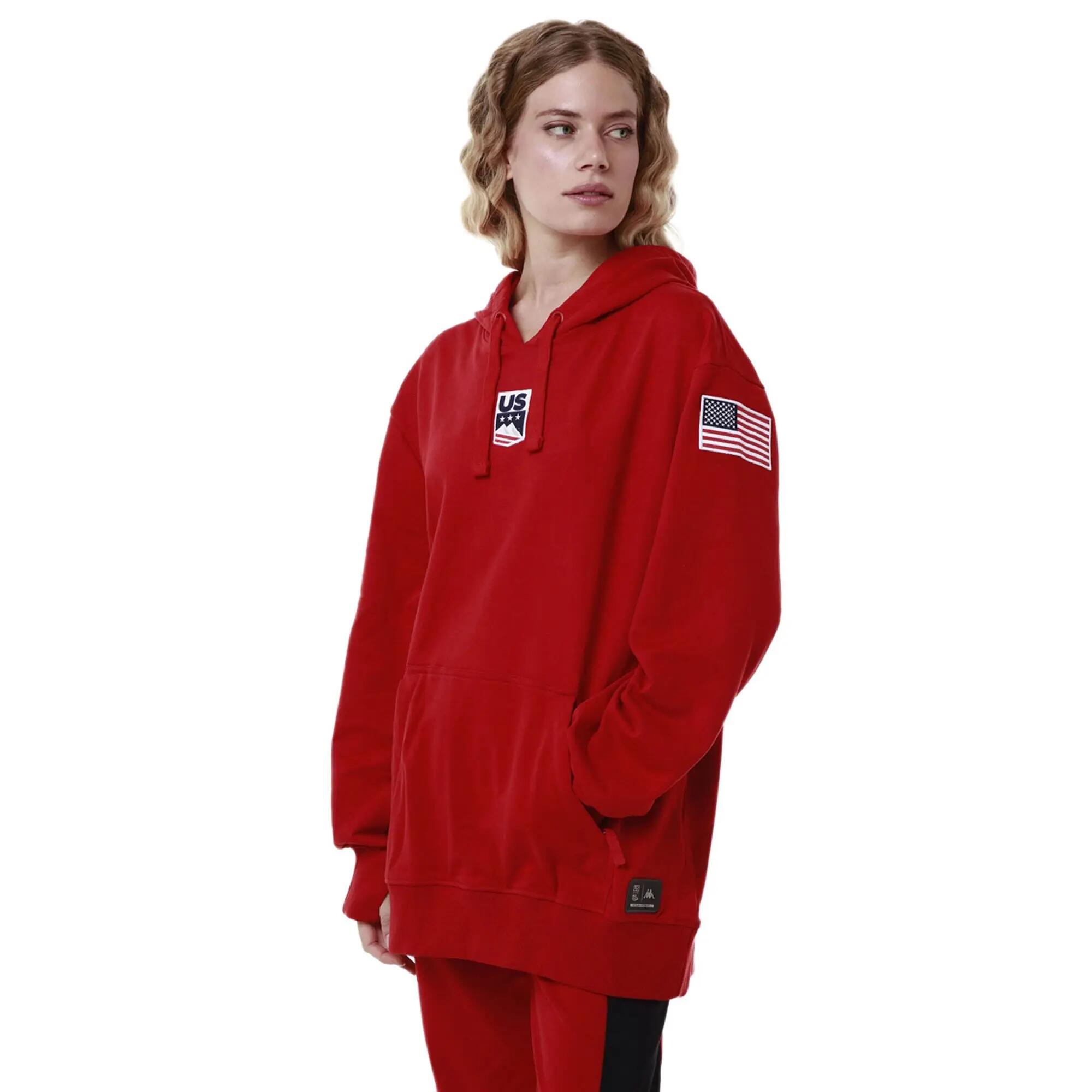Sweat-shirt pour homme / femme rouge pour ski 5/7