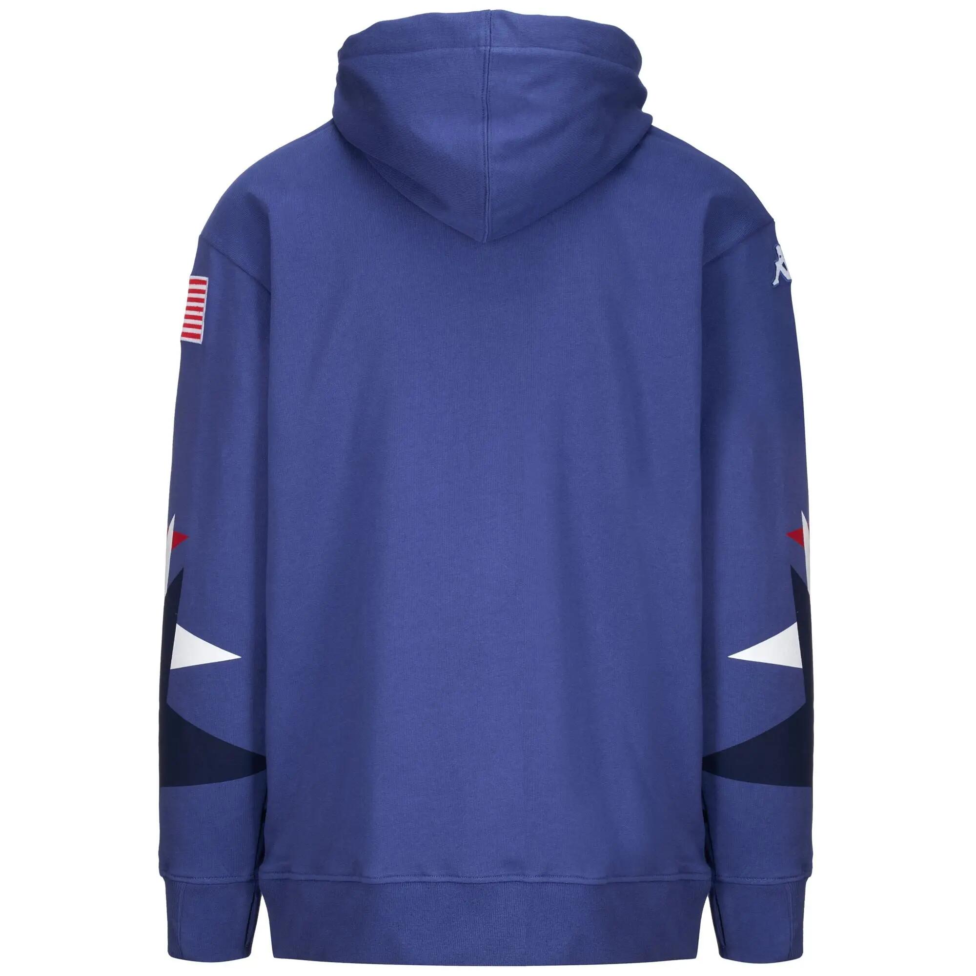 Felpa da uomo donna in cotone blu da sci 3/6