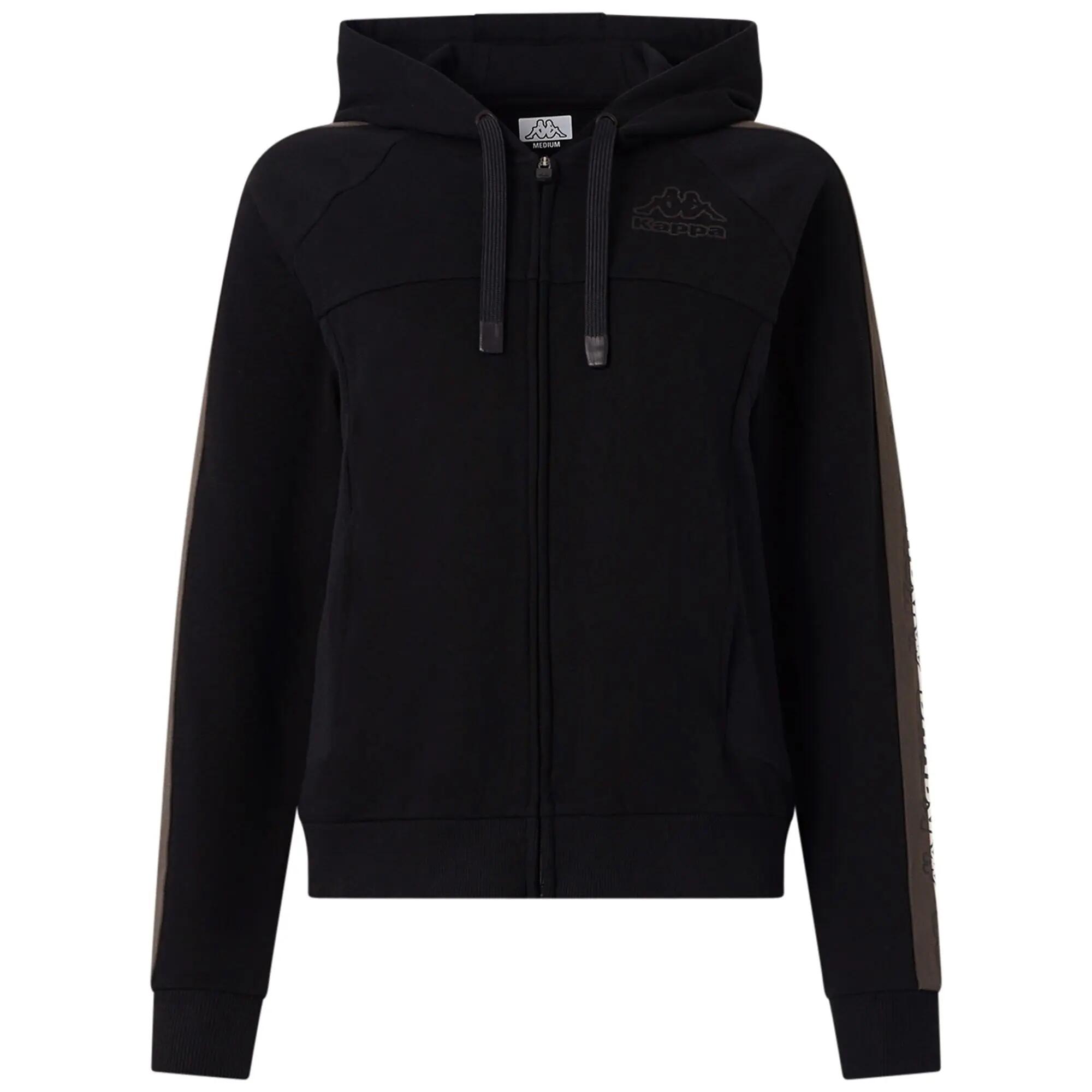 Sweat-shirt zippé pour femme noir pour sportif 2/7