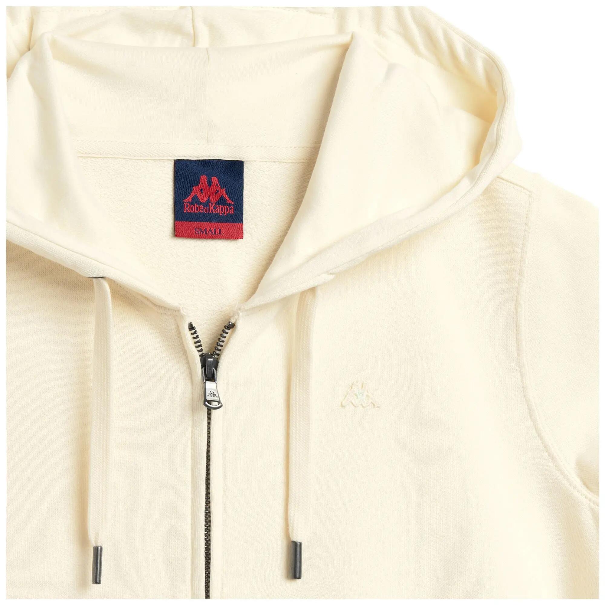 Felpa con zip da donna in cotone beige da lifestyle 3/3