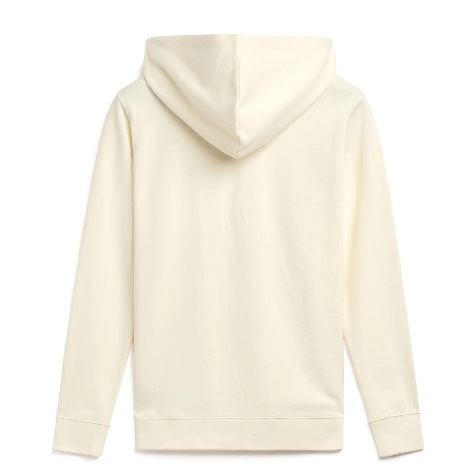 Felpa con zip da donna in cotone beige da lifestyle 2/3