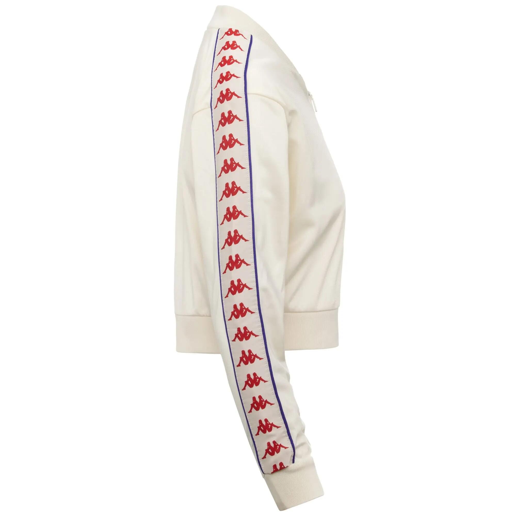 Sweat-shirt zippé pour femme blanc pour sport street 2/5