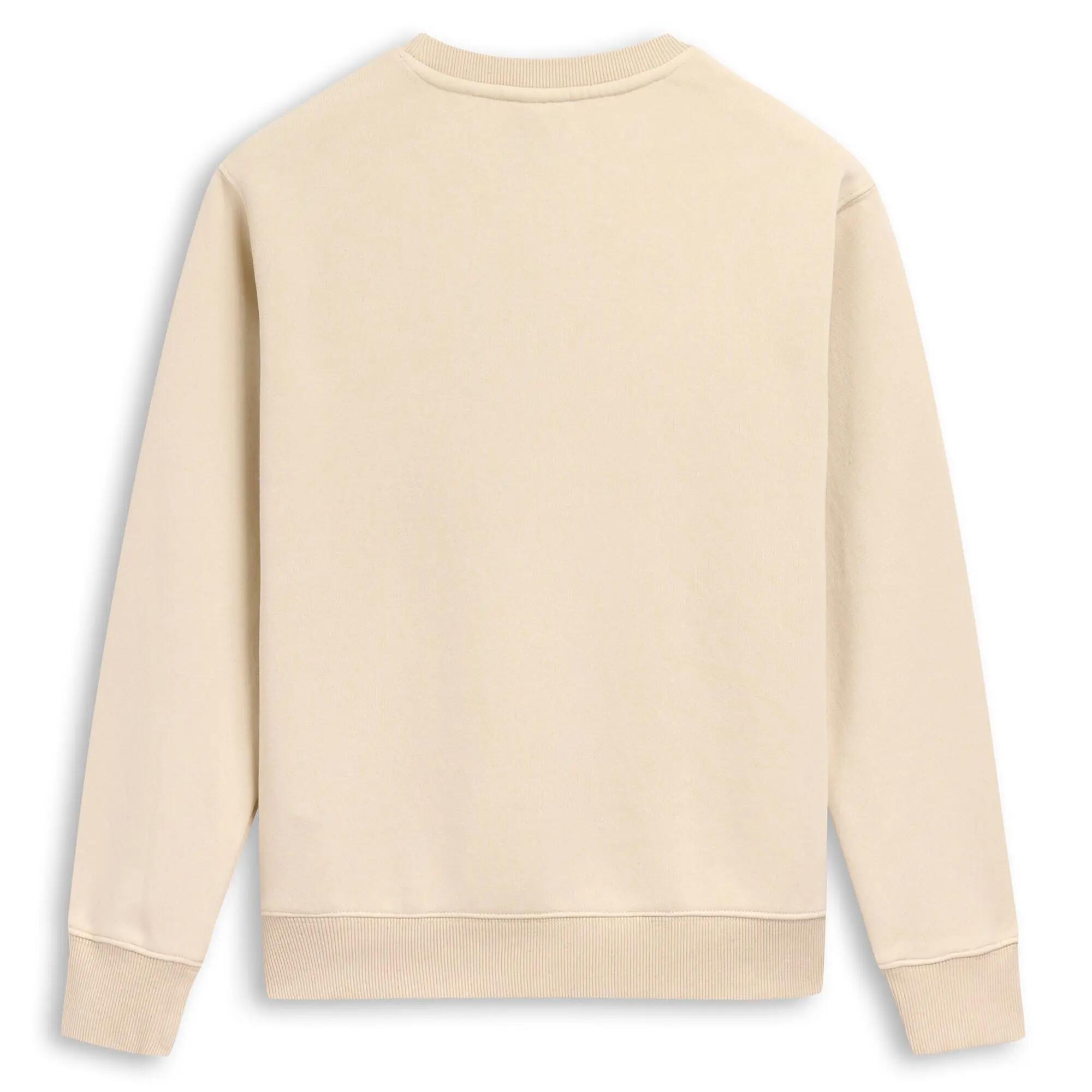 Felpa da donna in cotone beige da casual 2/3