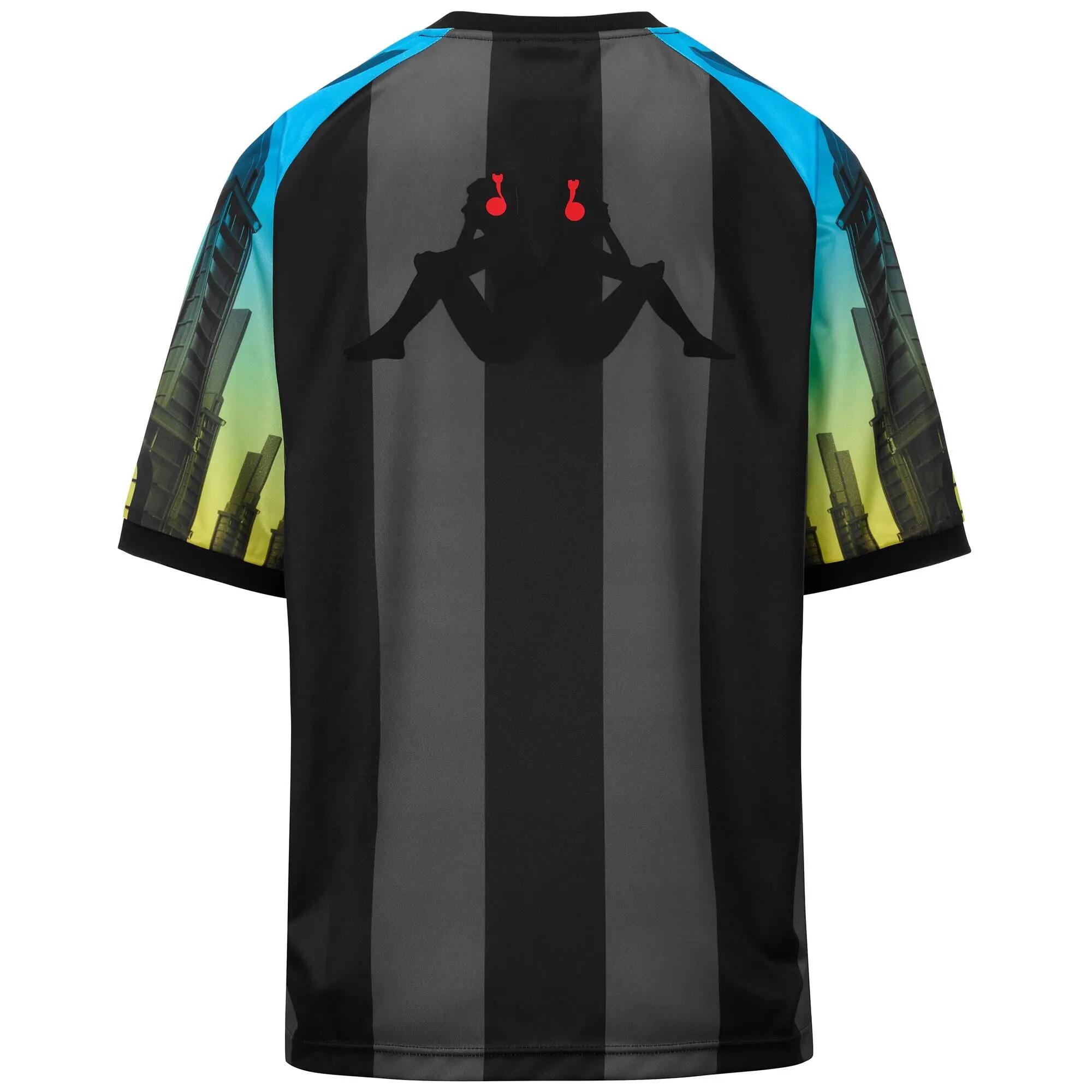 T-shirt da uomo in poliestere nero da streetwear sportivo 3/3