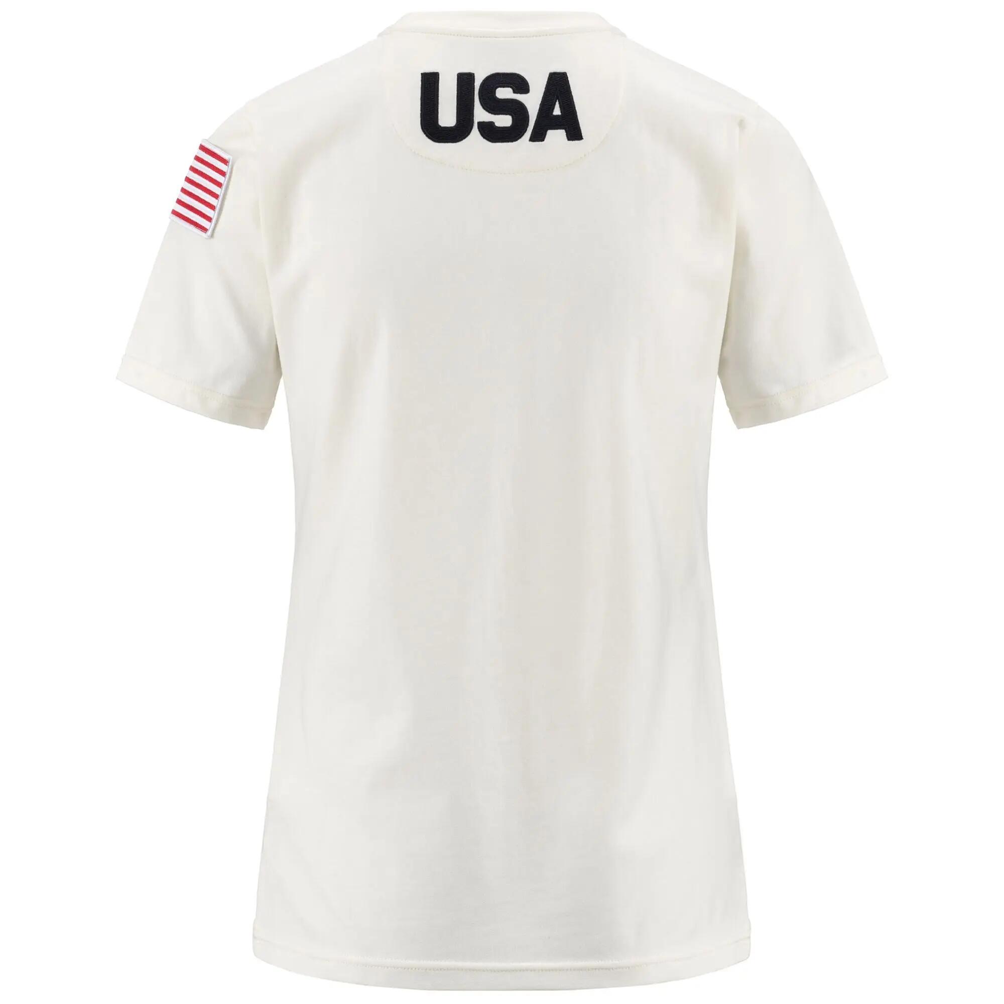 T-shirt da donna in cotone bianco da sci 3/5