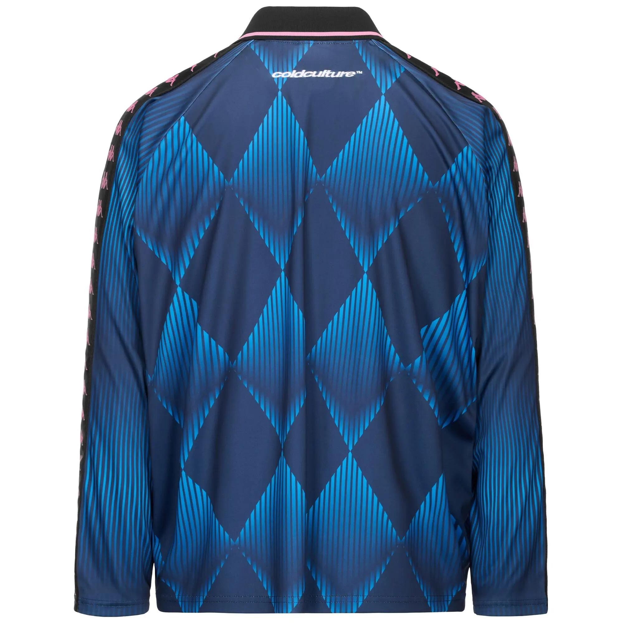 T-shirt da uomo in poliestere blu da streetwear sportivo 3/3
