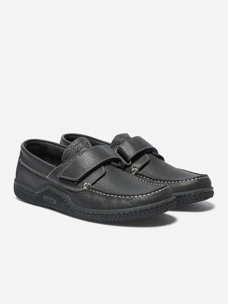 Chaussures bateau - nautisme - homme - fermeture velcro - Galais - bleu marine 3/5
