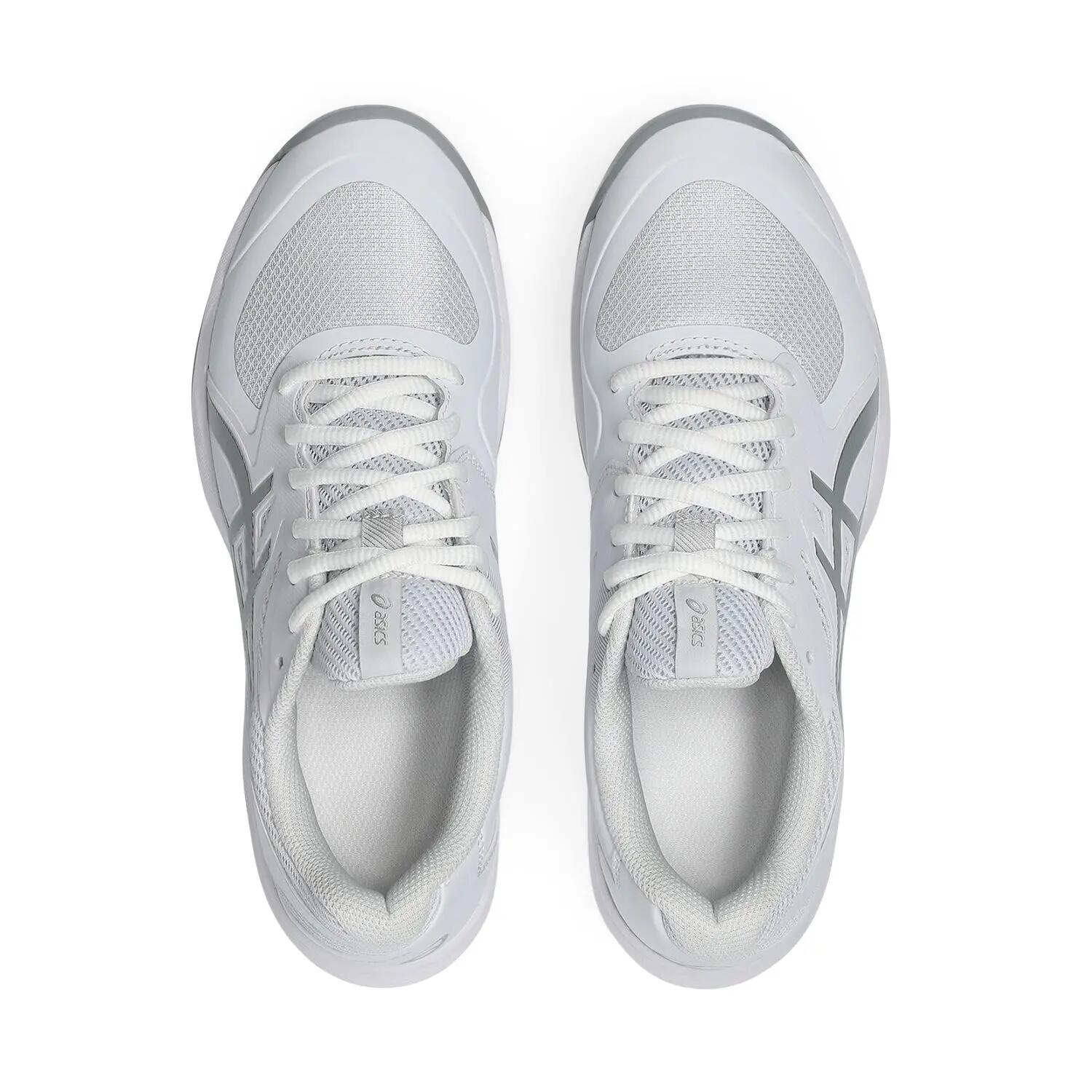 Tênis Asics Game FF Clay Branco Prata Feminino 5/7