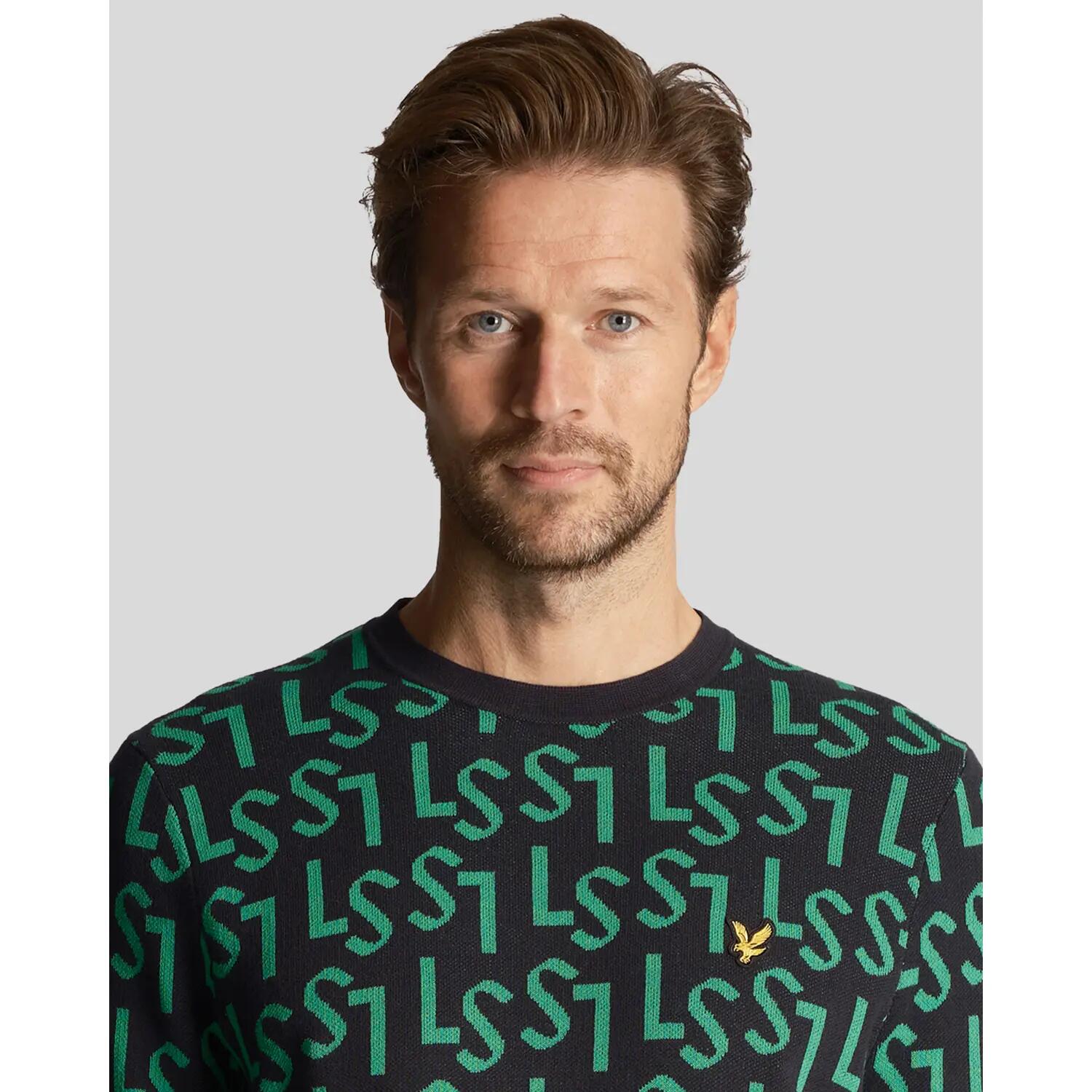 Pull col rond Lyle & Scott Monogram 5/5