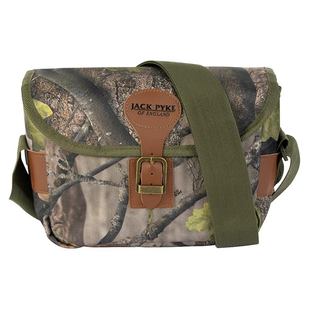 Jack Pyke Oak Leaf Leather Trim Camo Cartridge Bag