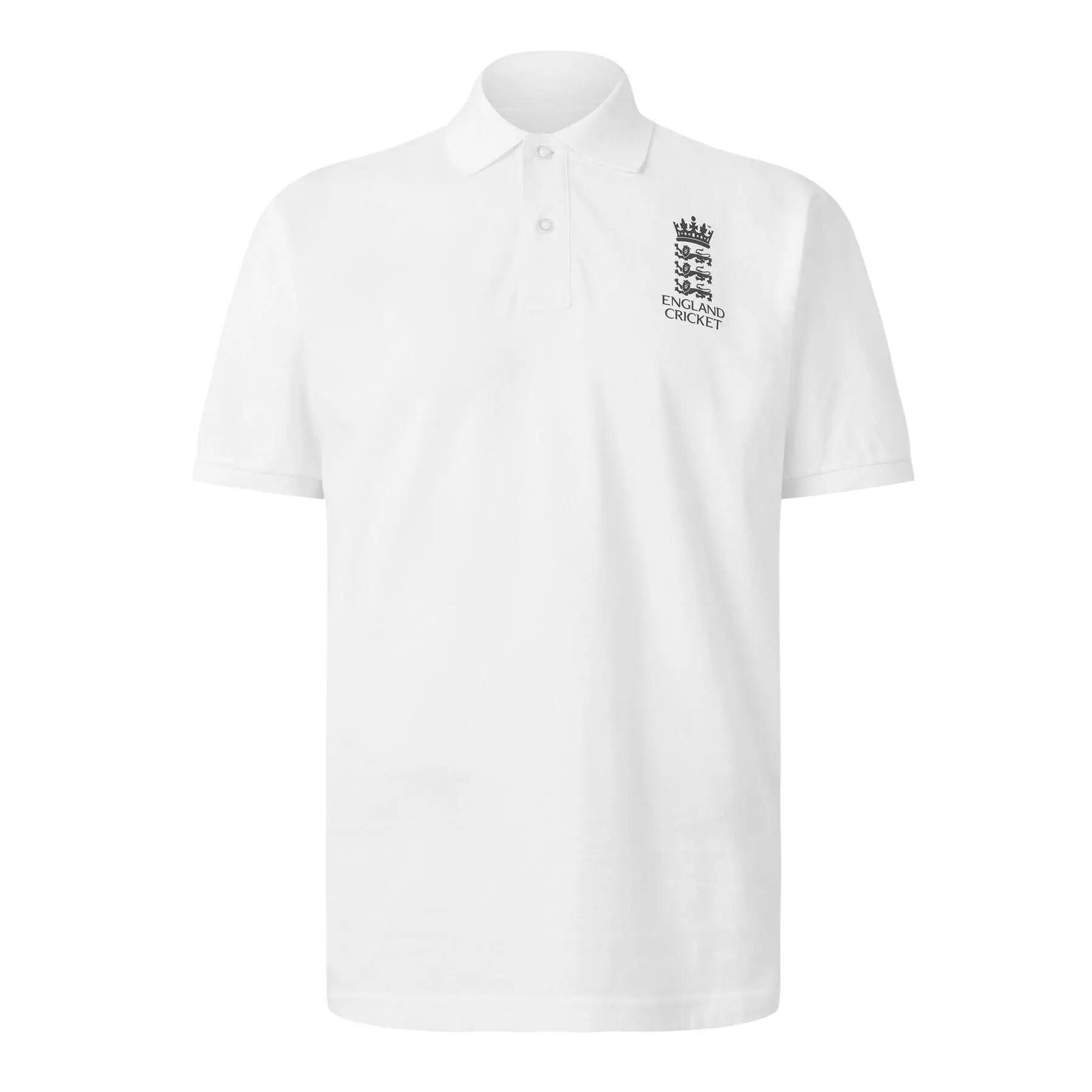 Castore Mens England Cricket Ribbed Polo Shirt