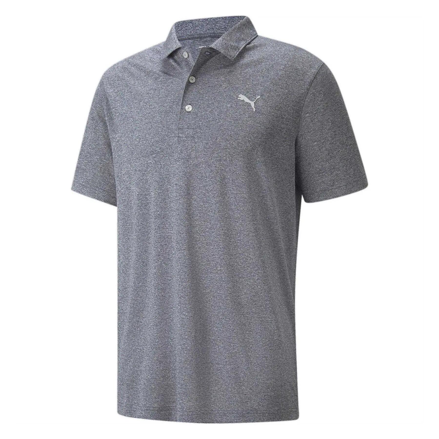Puma Mens Heathered Performance Polo Shirt