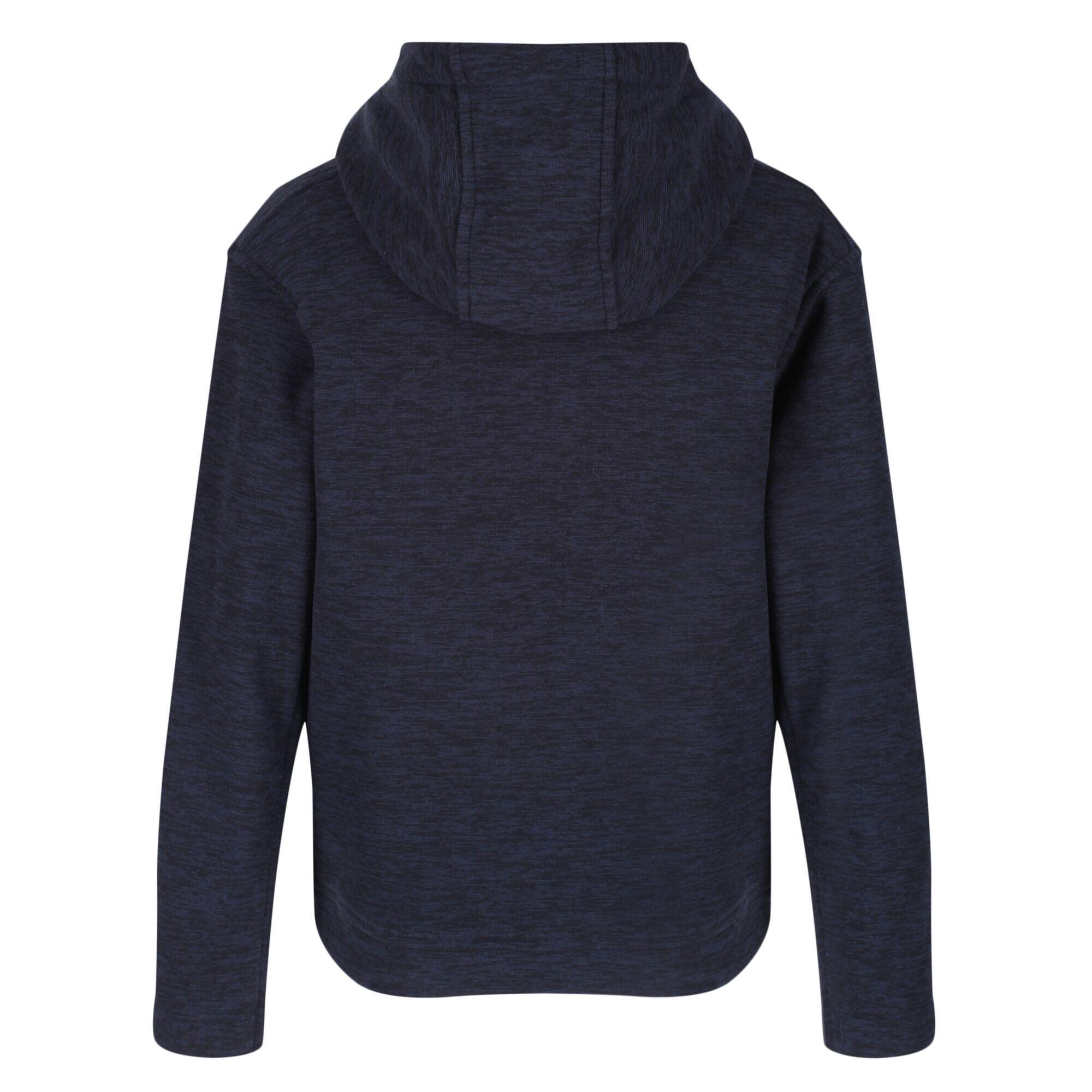 Childrens/Kids Keyon Hooded Fleece (Navy/Black) 2/5