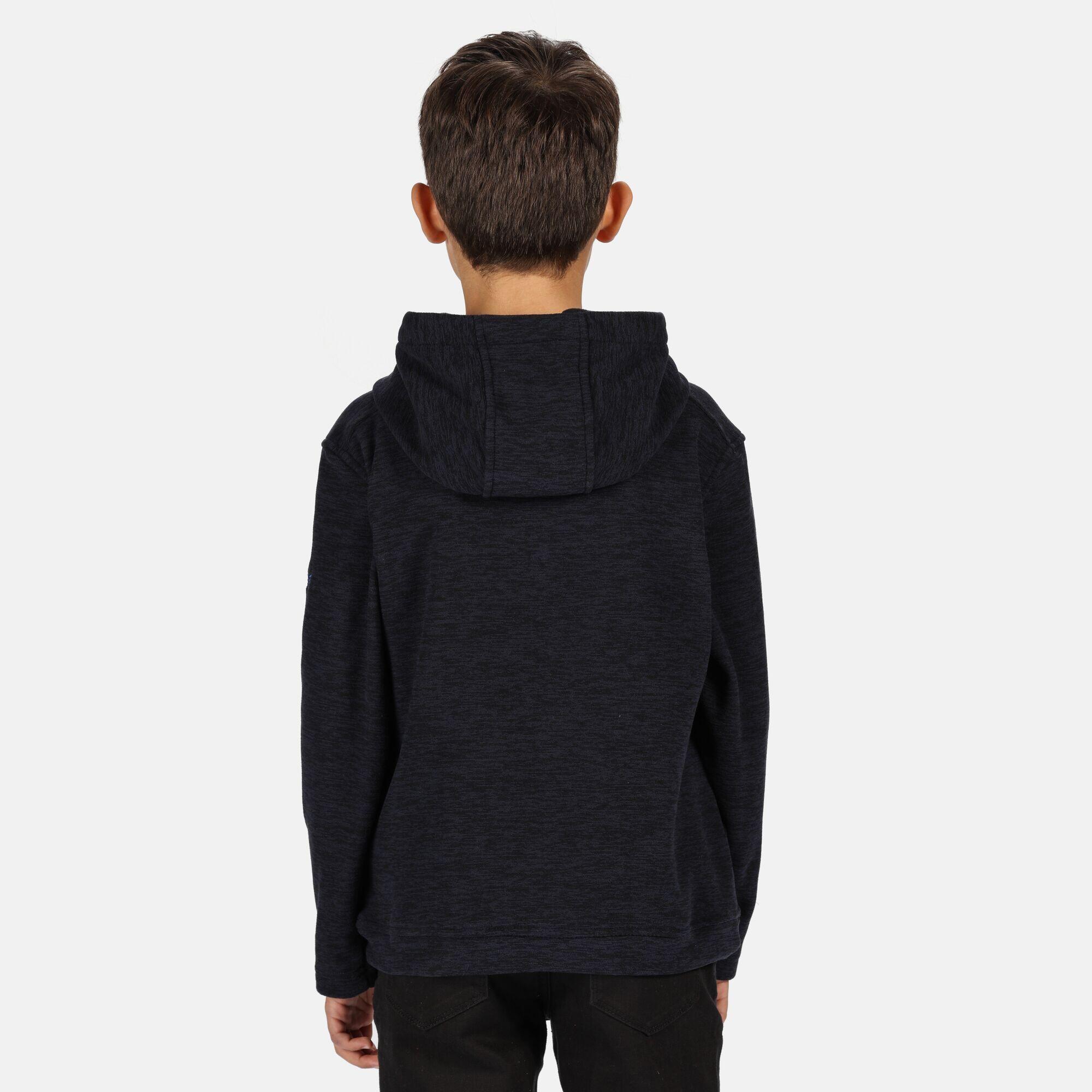 Childrens/Kids Keyon Hooded Fleece (Navy/Black) 4/5