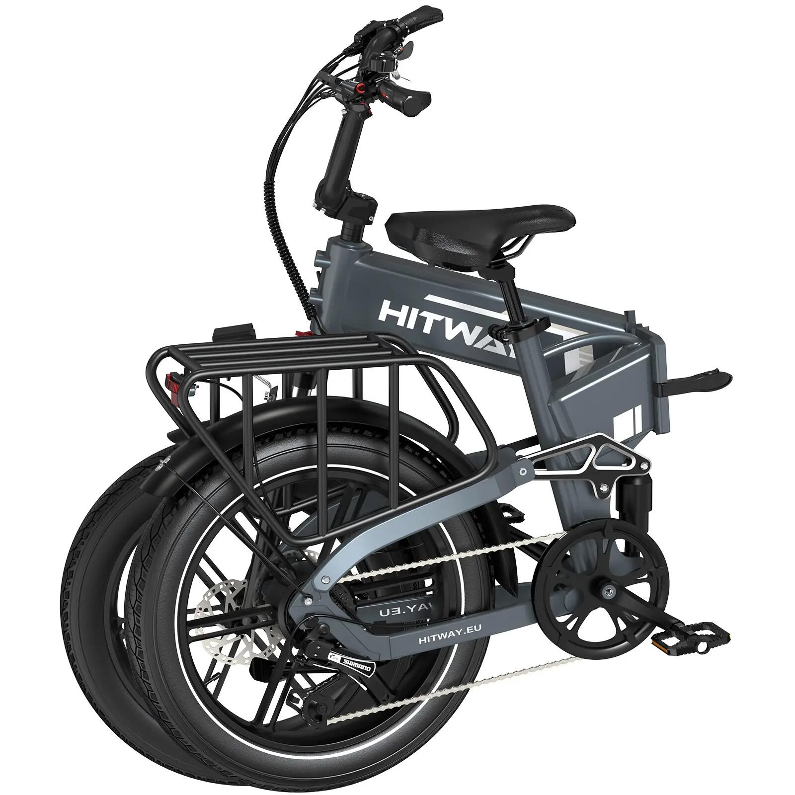 20*4,0" Bici elettrica pieghevole fat bike 720Wh 120km idraulici BK10SPRO 7/13