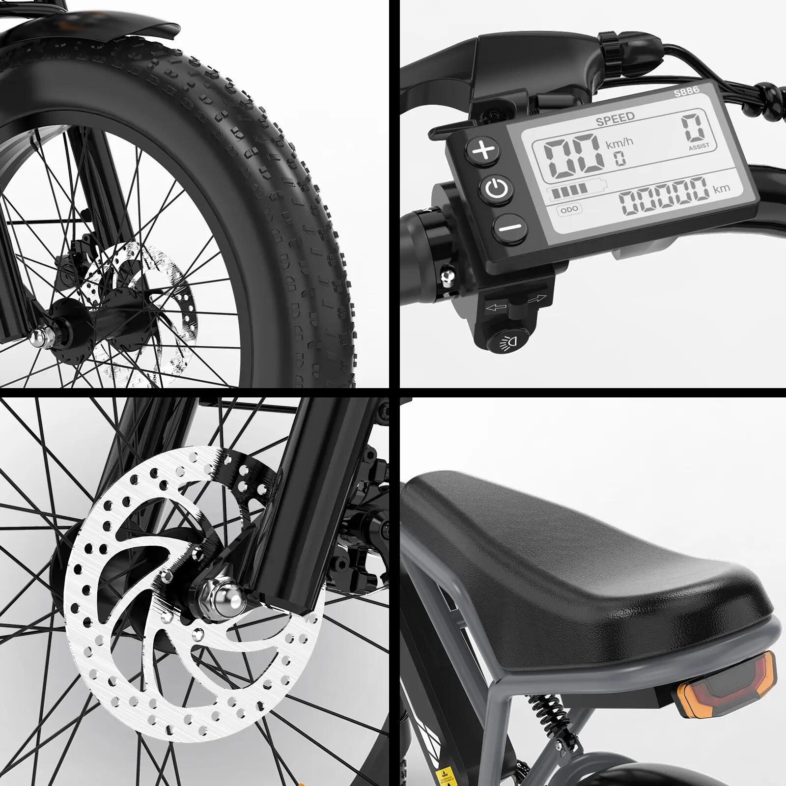 Vélo Électrique Fat Bike VAE 20 Pouces Urbain et Loisirs 7/7