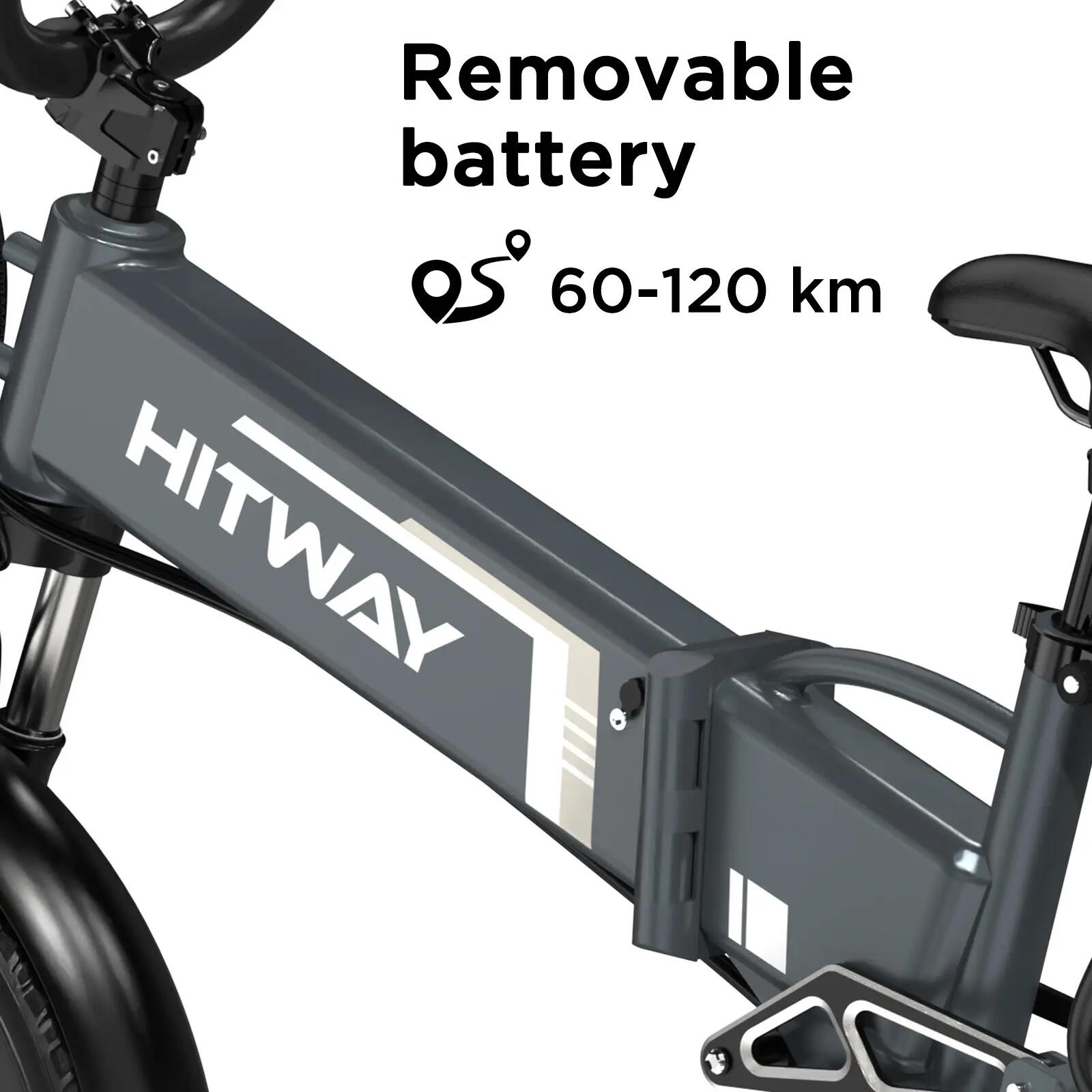 20*4,0" Bici elettrica pieghevole fat bike 720Wh 120km idraulici BK10SPRO 4/13