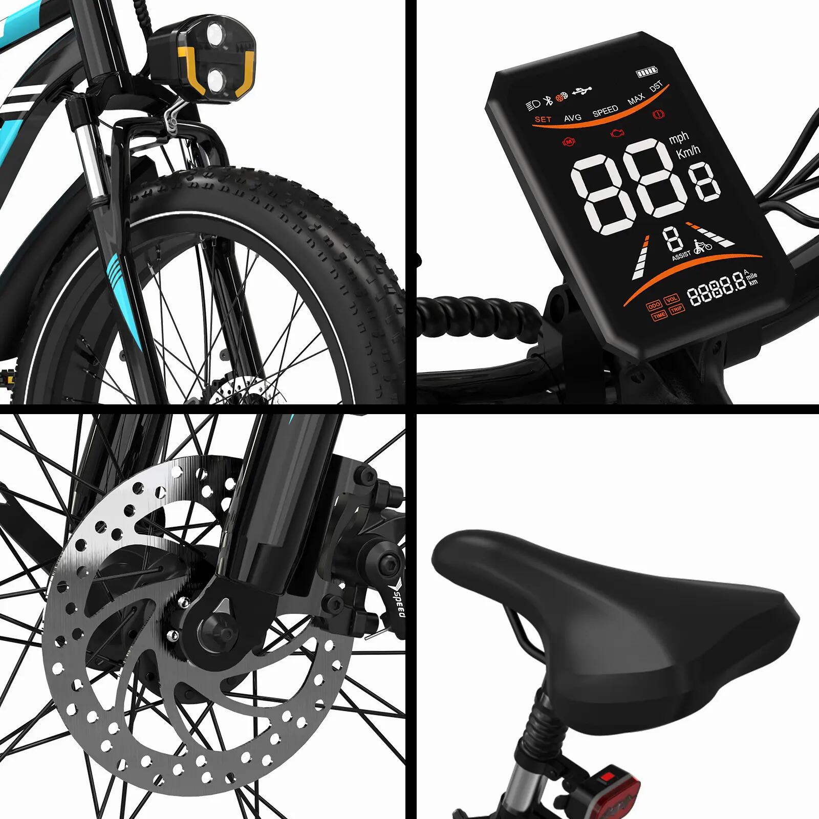 Elektrische Fat Bike 26x4.0, E-Bike, Elektrische Mountainbike 48V 15Ah 4/7
