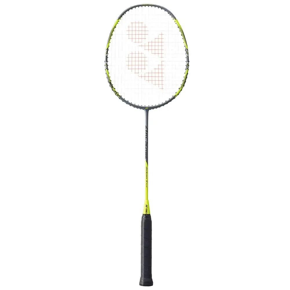 YONEX Arcsaber 7  Play Graphite Strung Badminton Racket with Full Racket Cover (Grey/Yellow) -  1