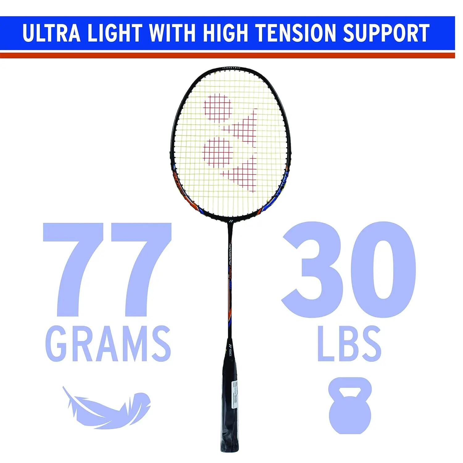 Yonex Nanoray Light 18i Graphite Badminton Racquet With Free Full Cover,77 Grams, 30 Lbs Tension, Black -  2