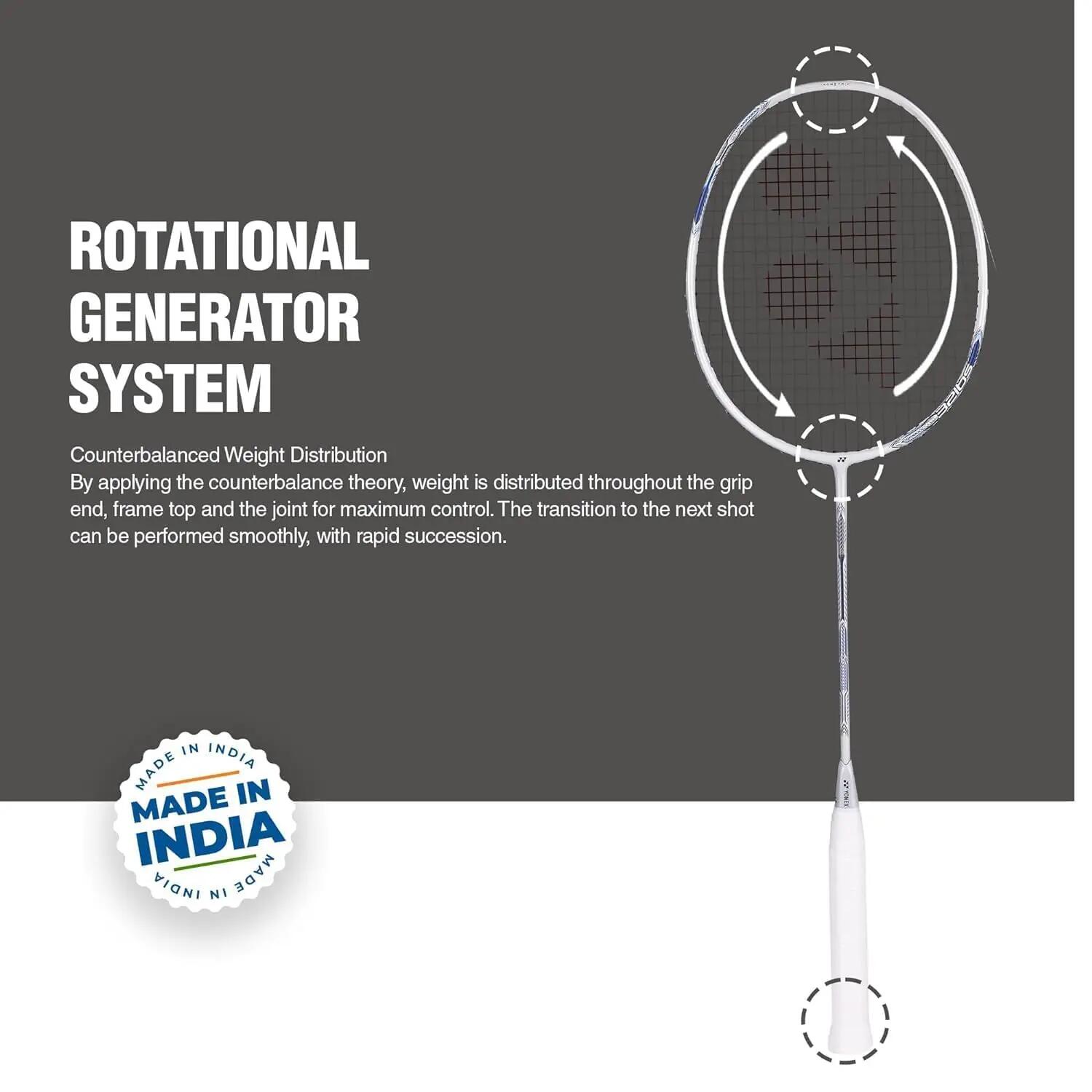 Yonex Badminton Racquet Astrox Attack 9 Pearl White (G4 4U) Made in INDIA -  3