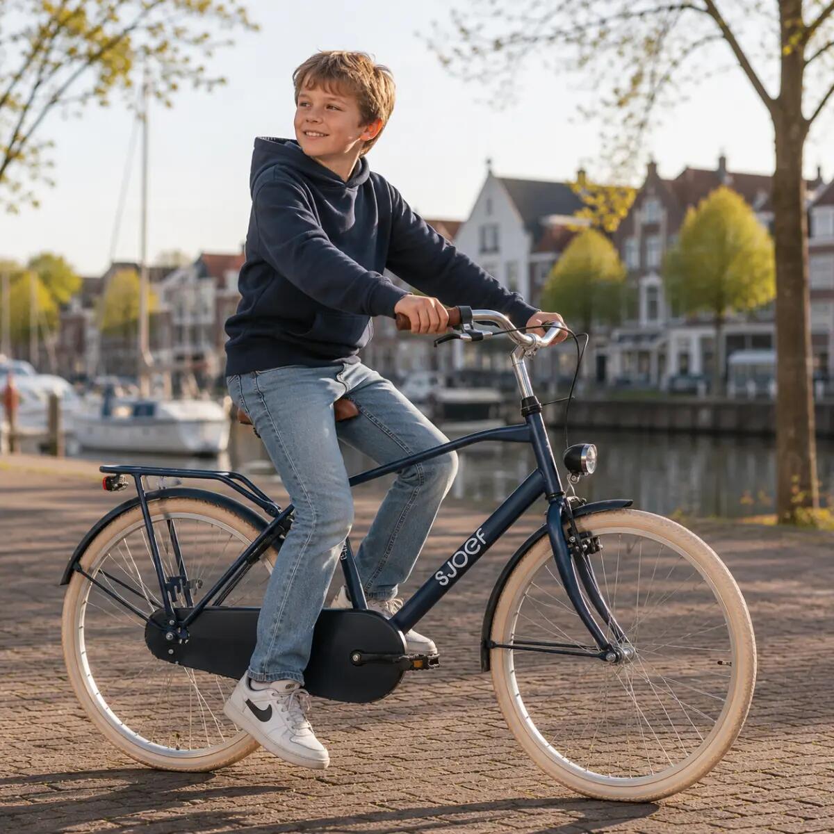 City Jongensfiets 22 inch - Kinderfiets 7-9 jaar - Fiets met Verlichting – Blauw 3/11