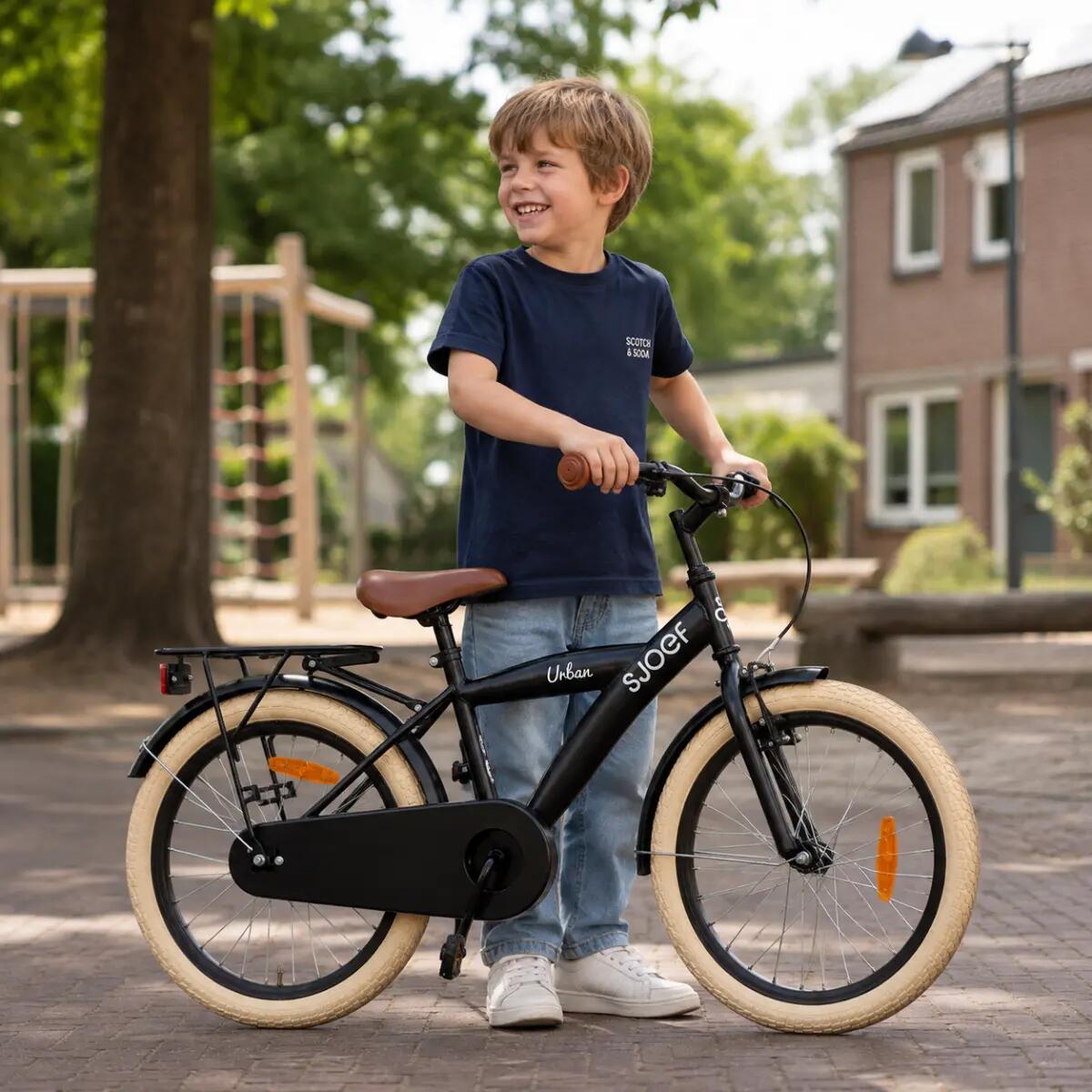 Urban Kinderfiets 20 inch - Jongensfiets 6-8 jaar - 95% afgemonteerd - Zwart 3/12