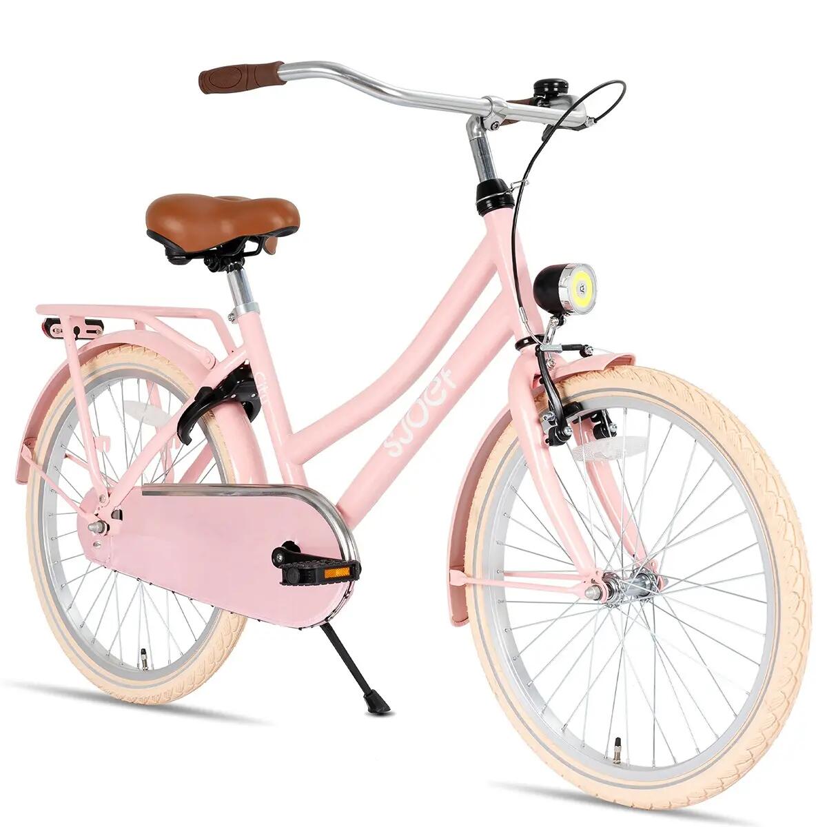 City Meisjesfiets 22 inch - Kinderfiets 7-9 jaar - Fiets met Verlichting - Roze 2/10