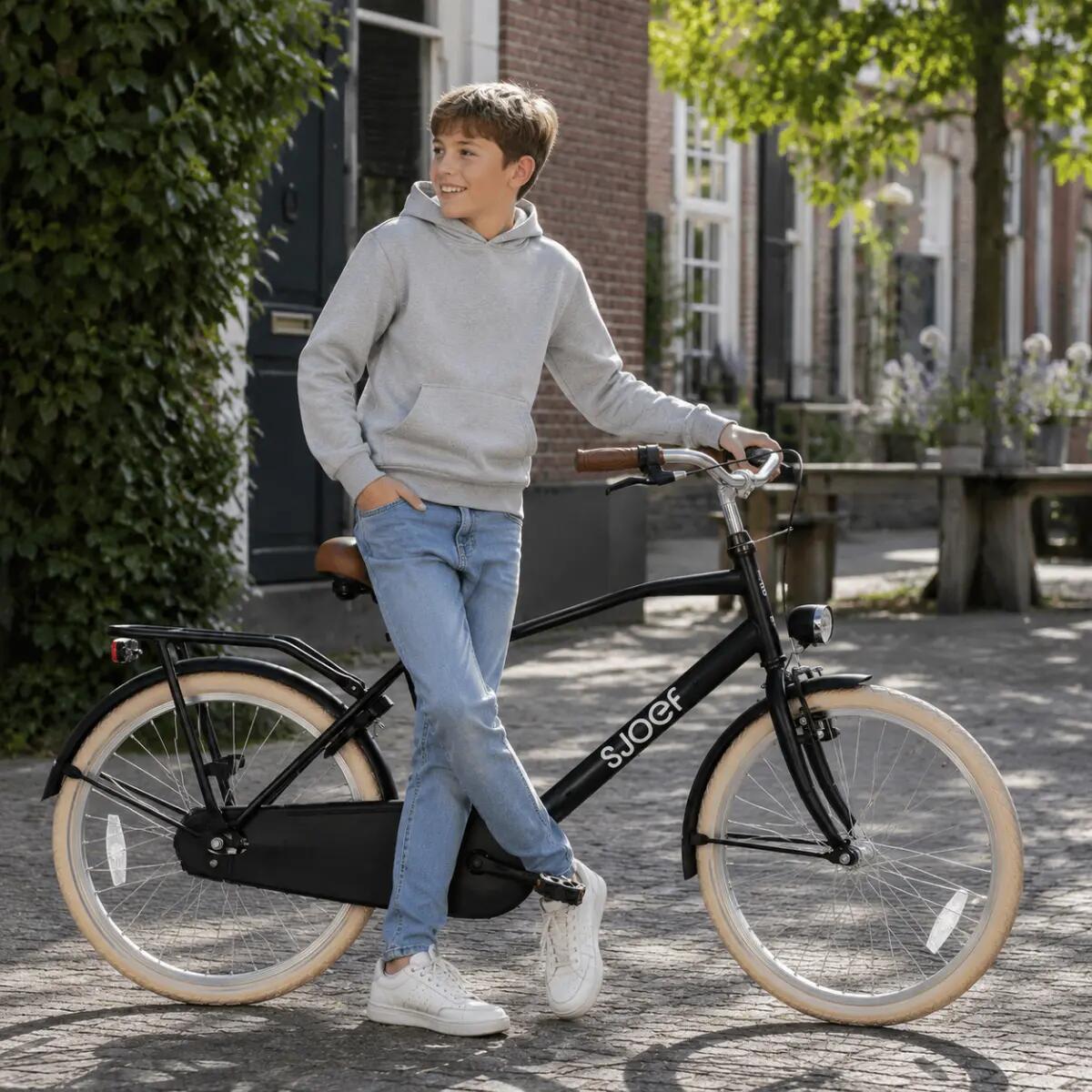 City Jongensfiets 24 inch - Kinderfiets 8-12 jaar - Fiets & Verlichting – Zwart 3/12