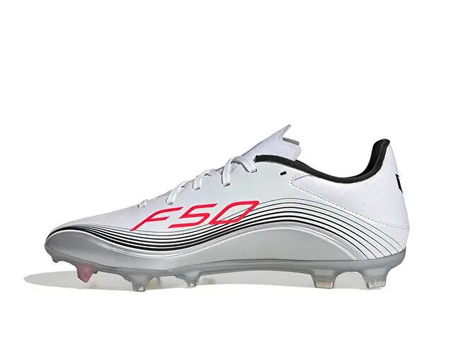 adidas F50 Messi League Fg/Mg Erkek Çoklu Çim Zemin Kramponu JP7446 Beyaz 2/5