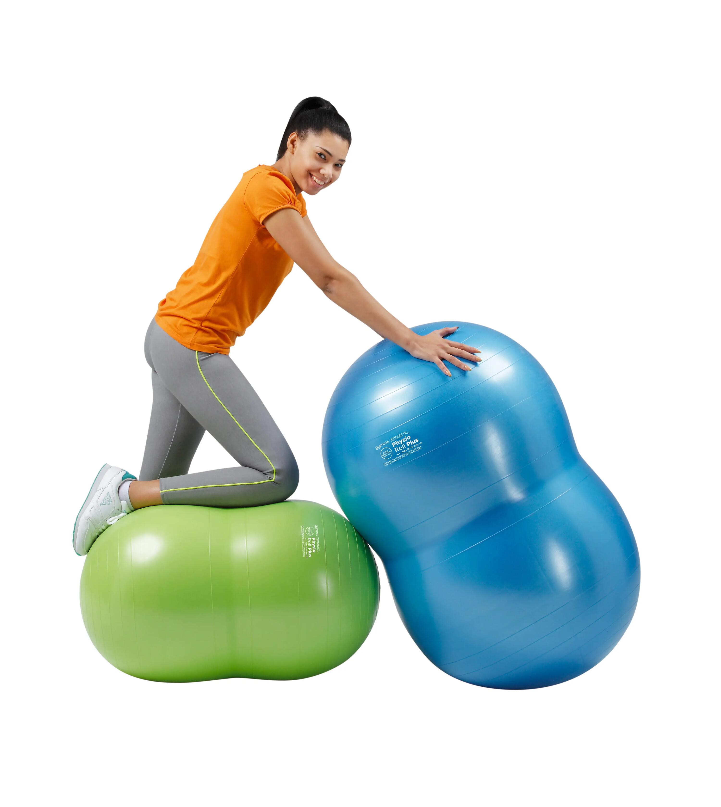 Gymnic Physio Roll Plus Palla doppia antiscoppio Ø 55 cm verde lime 5/6