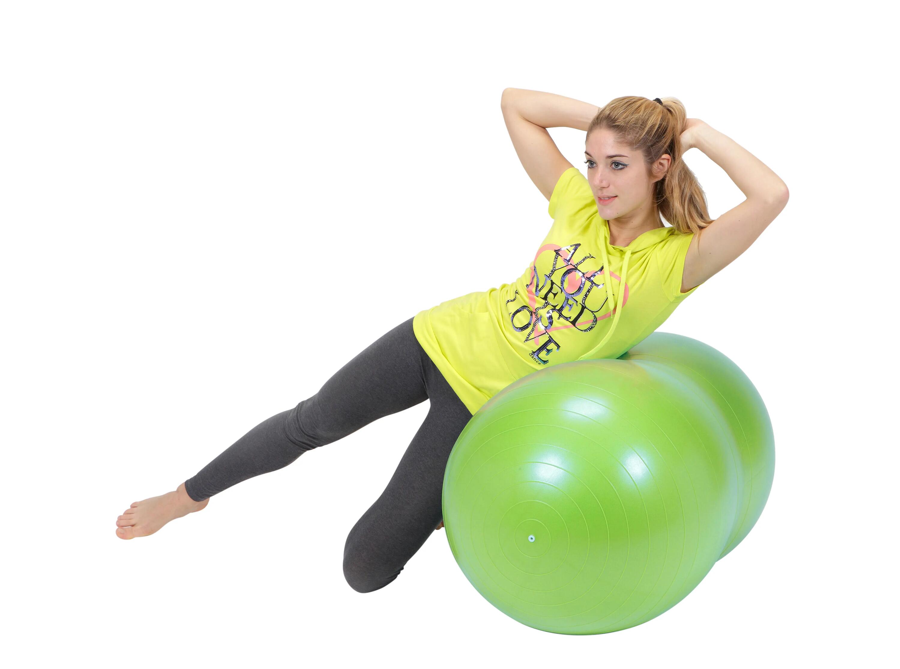 Gymnic Physio Roll Plus Palla doppia antiscoppio Ø 55 cm verde lime 4/6