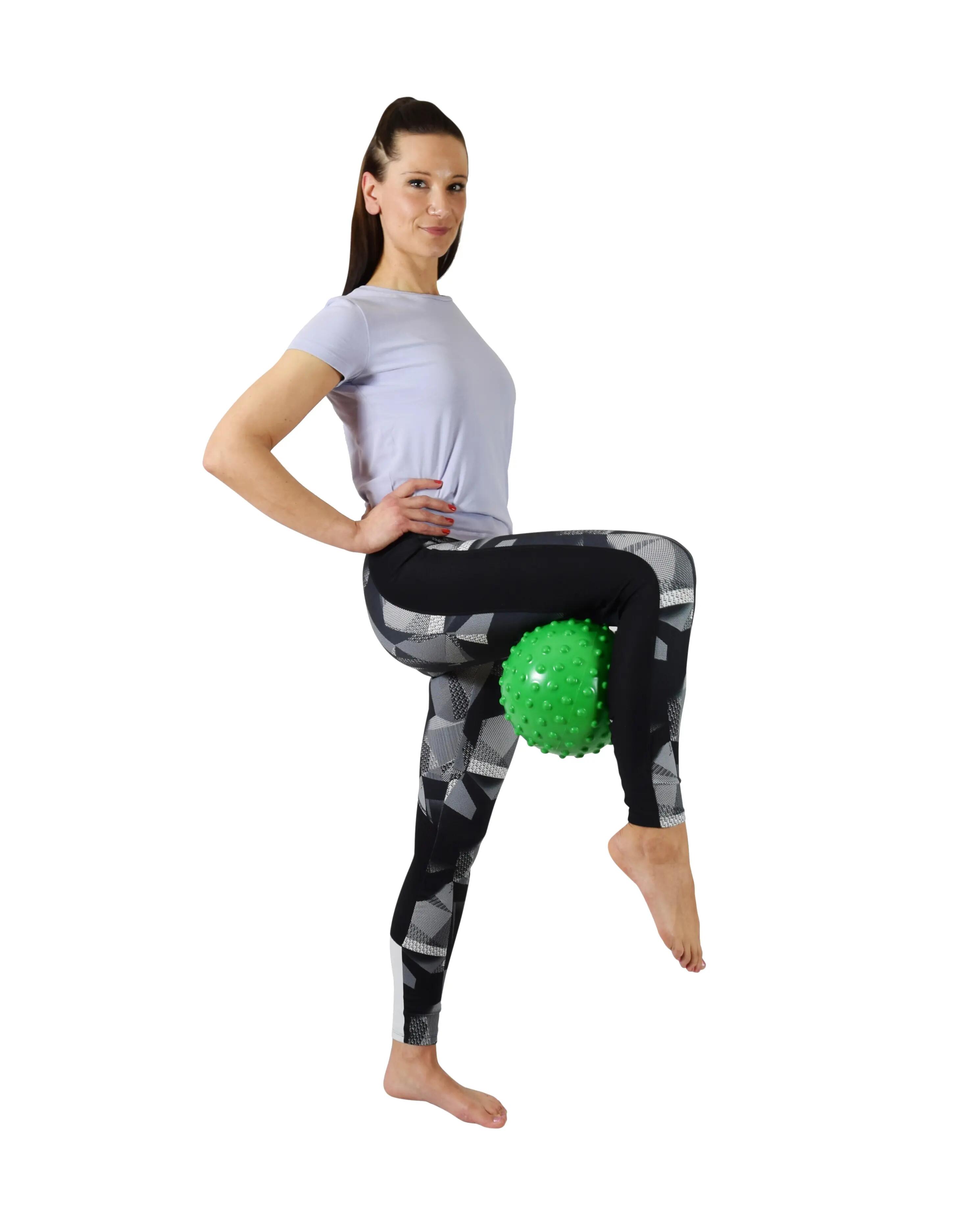 Gymnic Aku Ball Palla sensoriale rigida verde massaggio e riflessologia 11/12